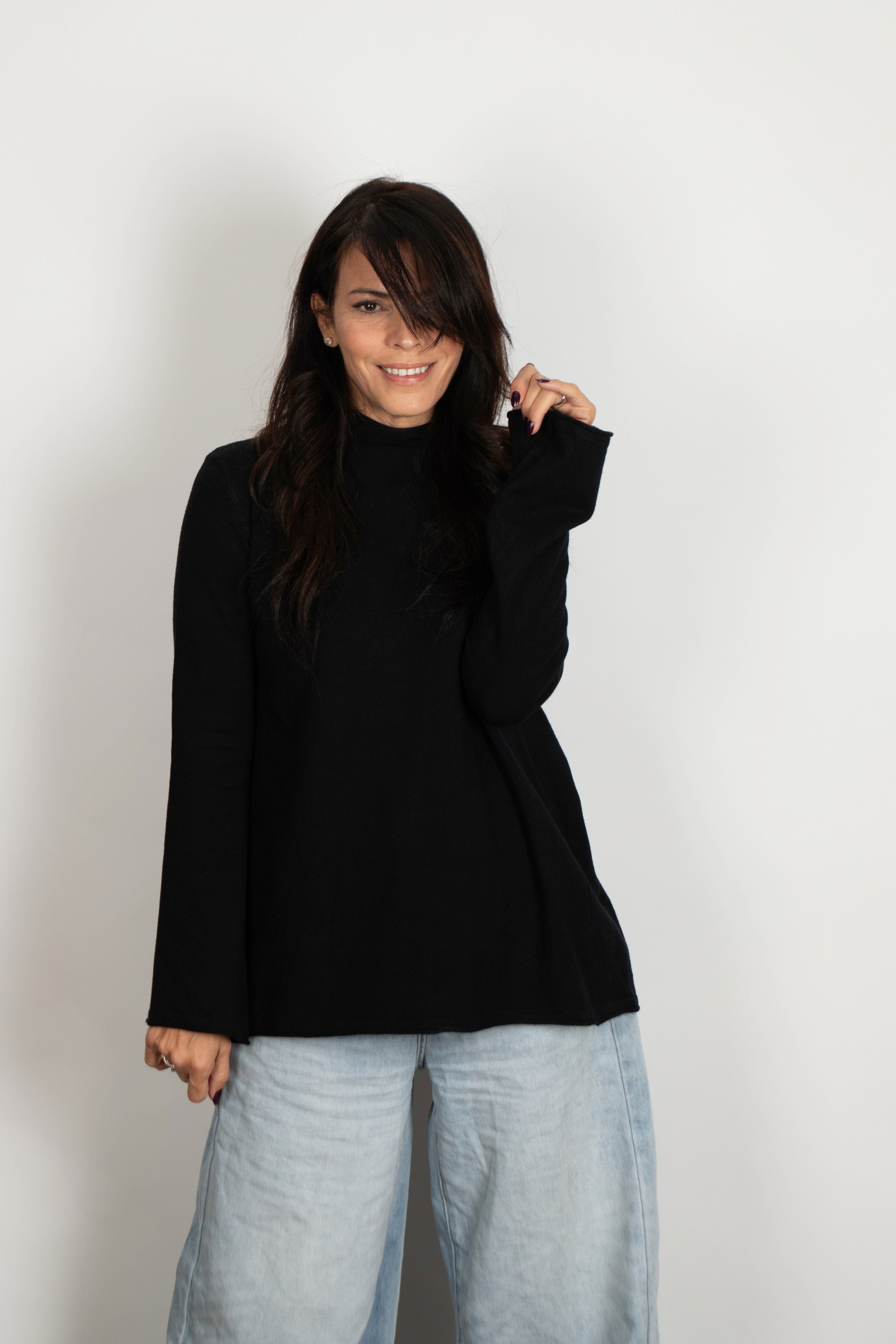 ARETHA סריג מיני גולף שחור image 2