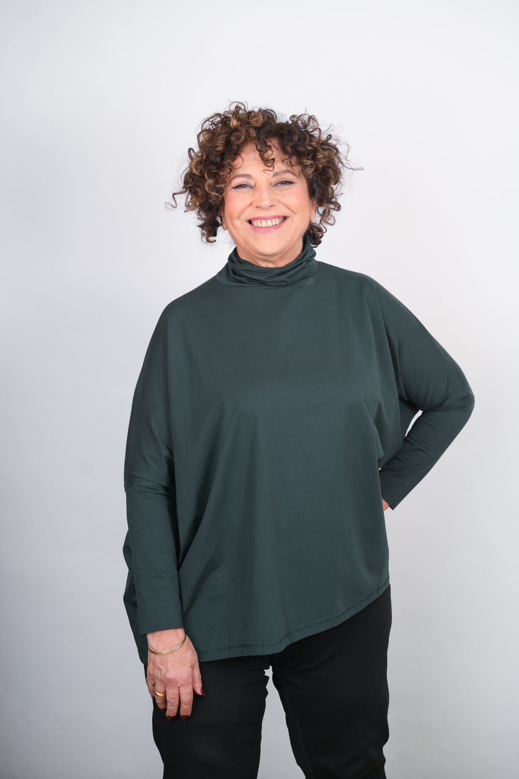 Q SHIRT גולף ירוק אוברסייז image 10