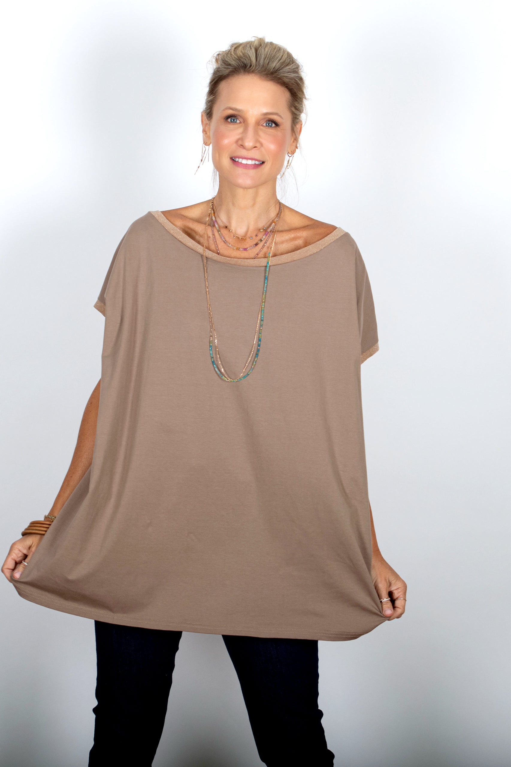 OFER חולצה קאמל אוברסייז image 8