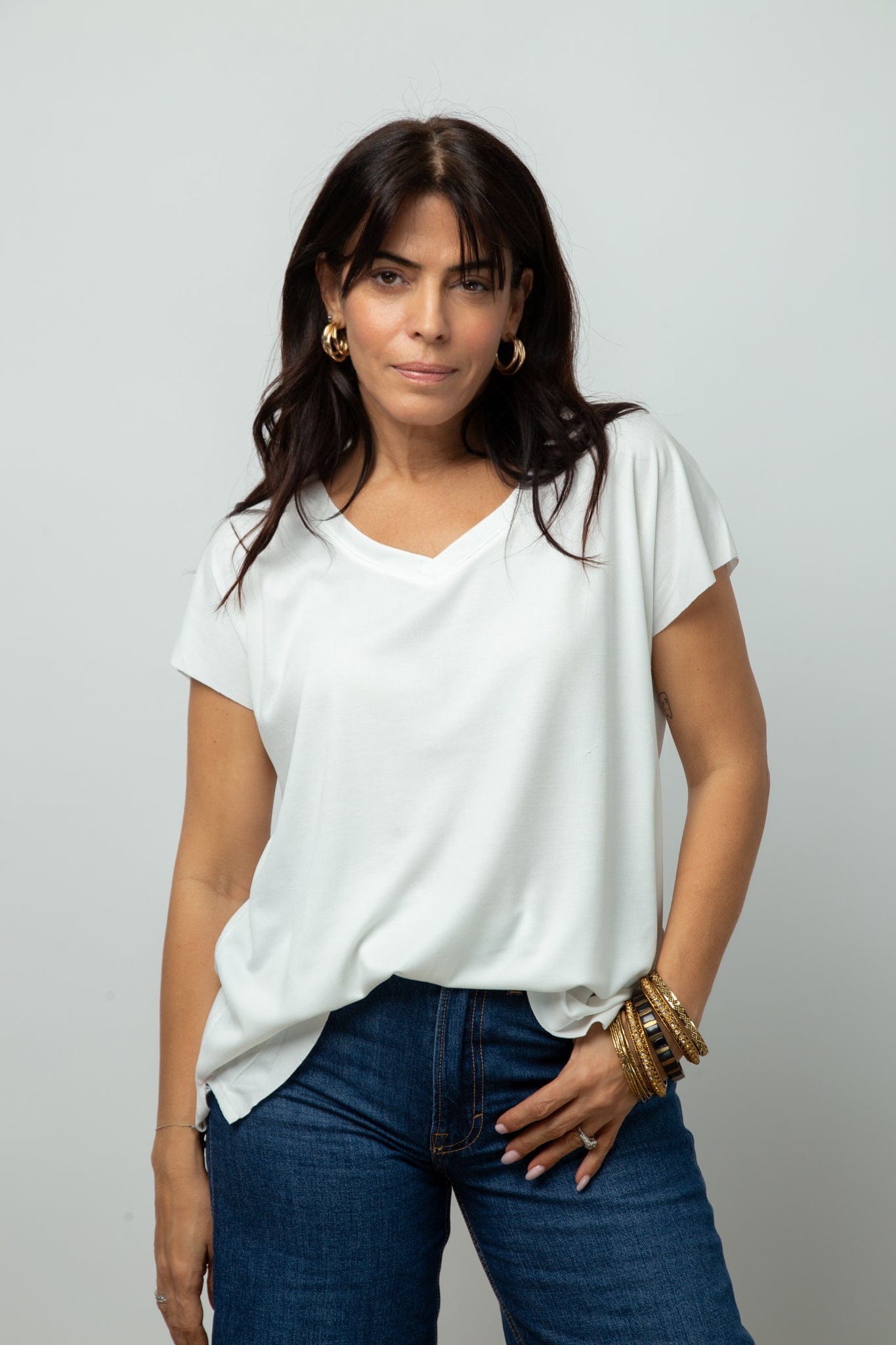 DALLY V חולצה לבנה image 2