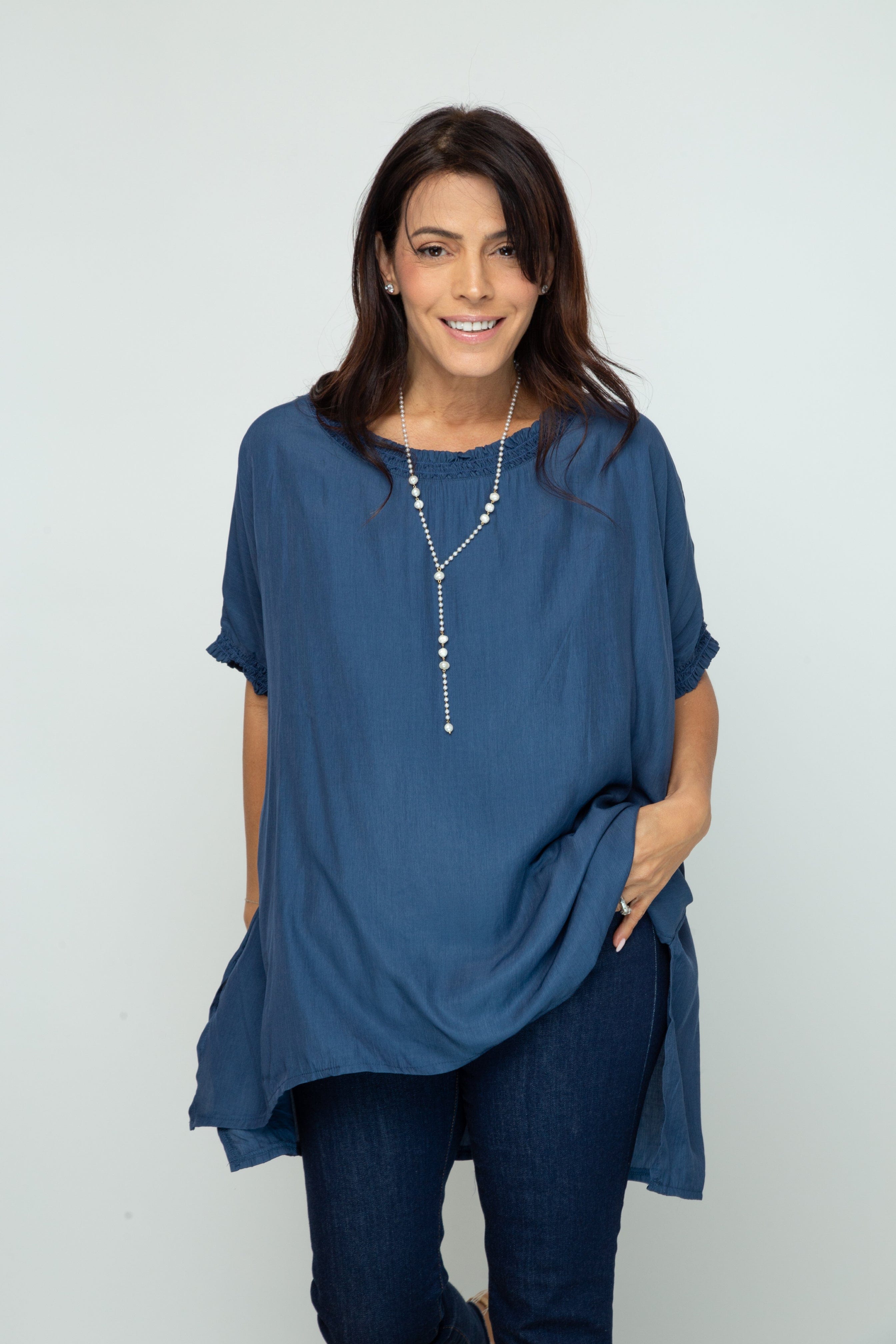 ATE NEW חולצת אוברסייז כחולה image 0