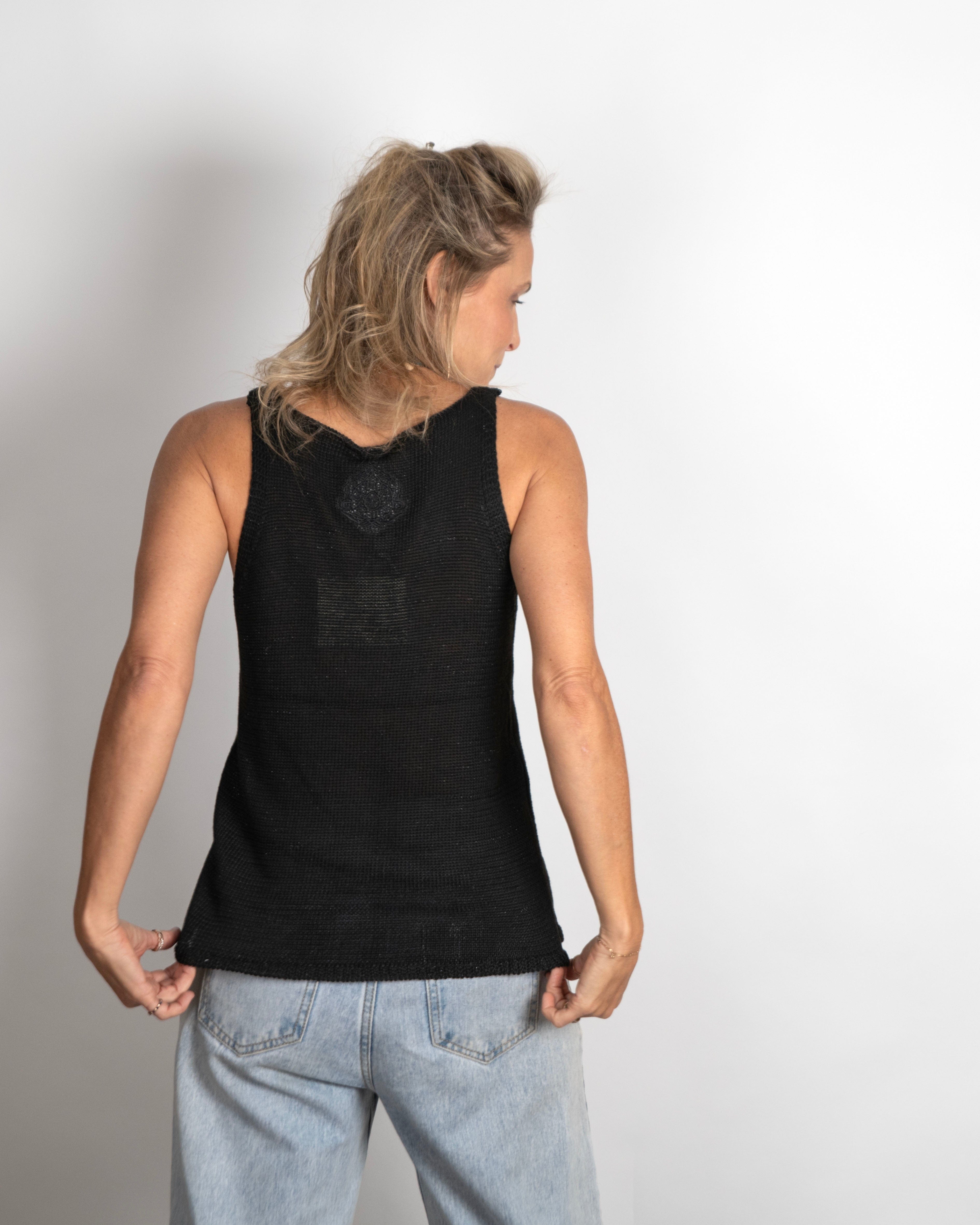 AMY  גופיית סריג שחור image 5