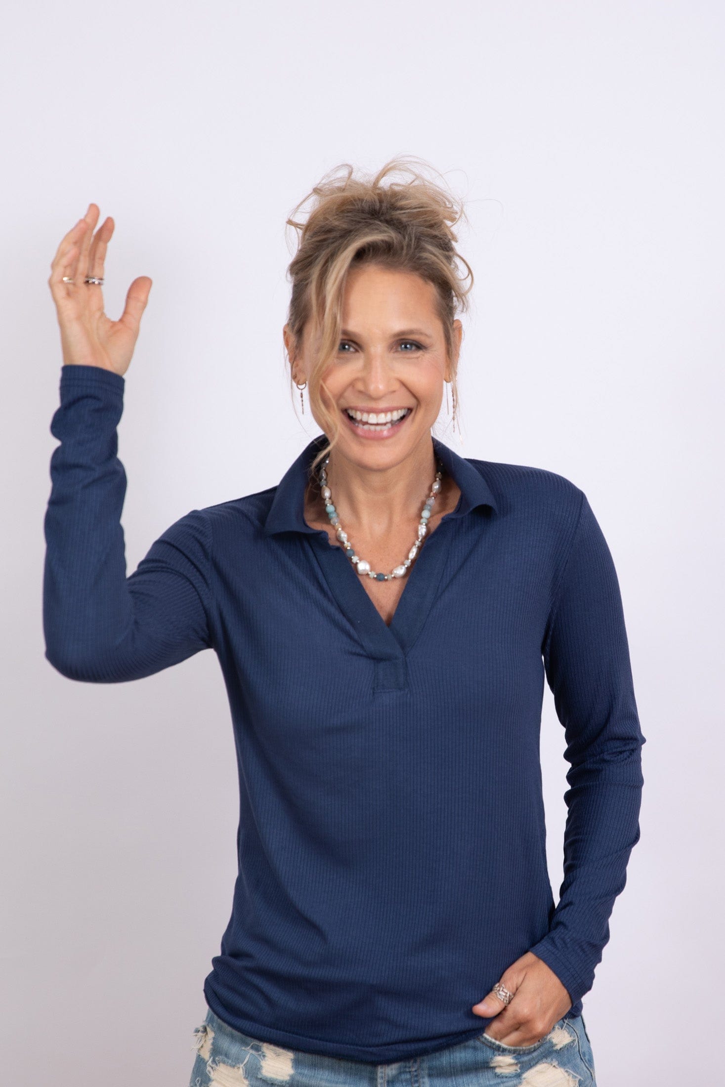 I SHIRT  חולצה כחולה image 2