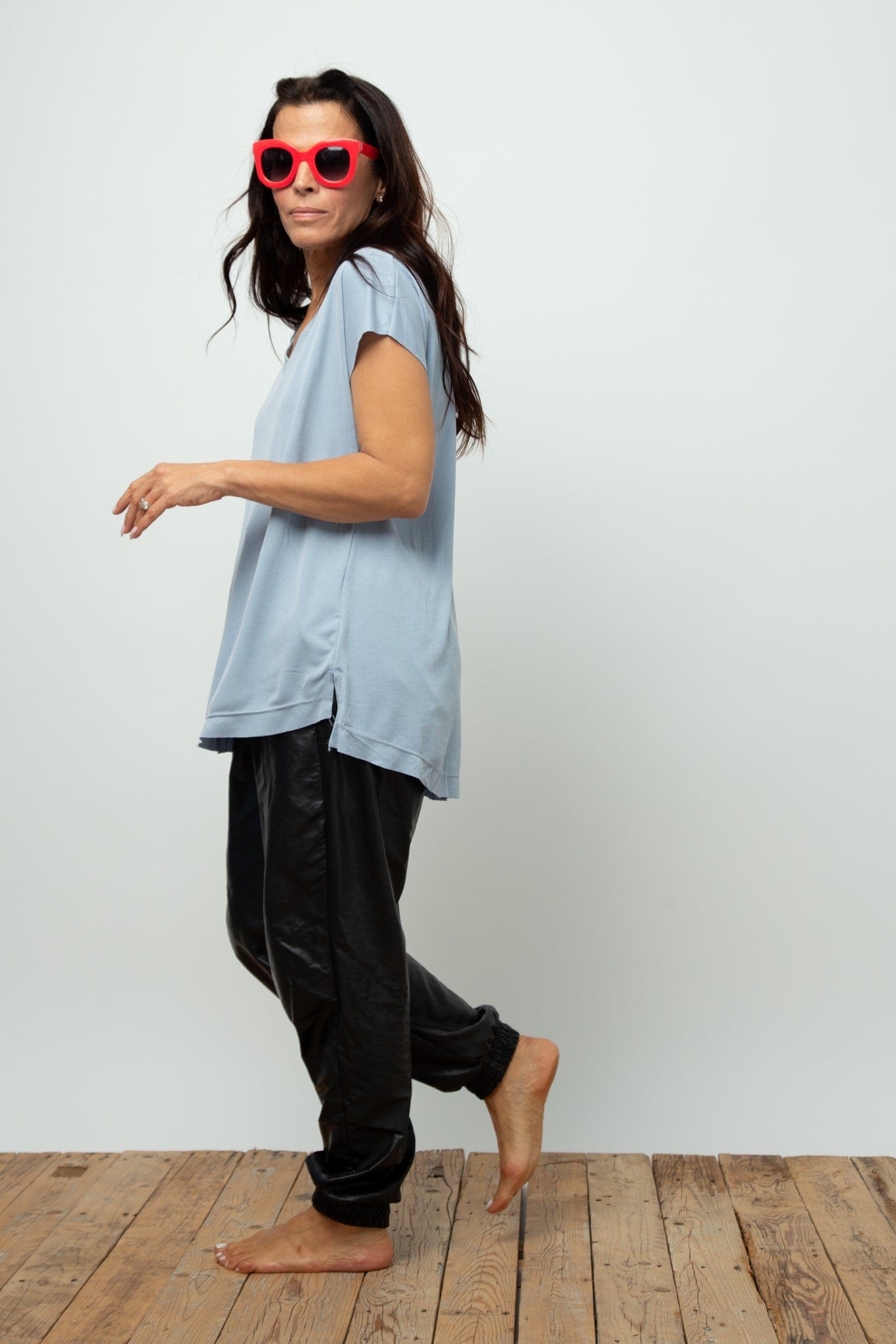 DALLY V חולצה תכלת image 9