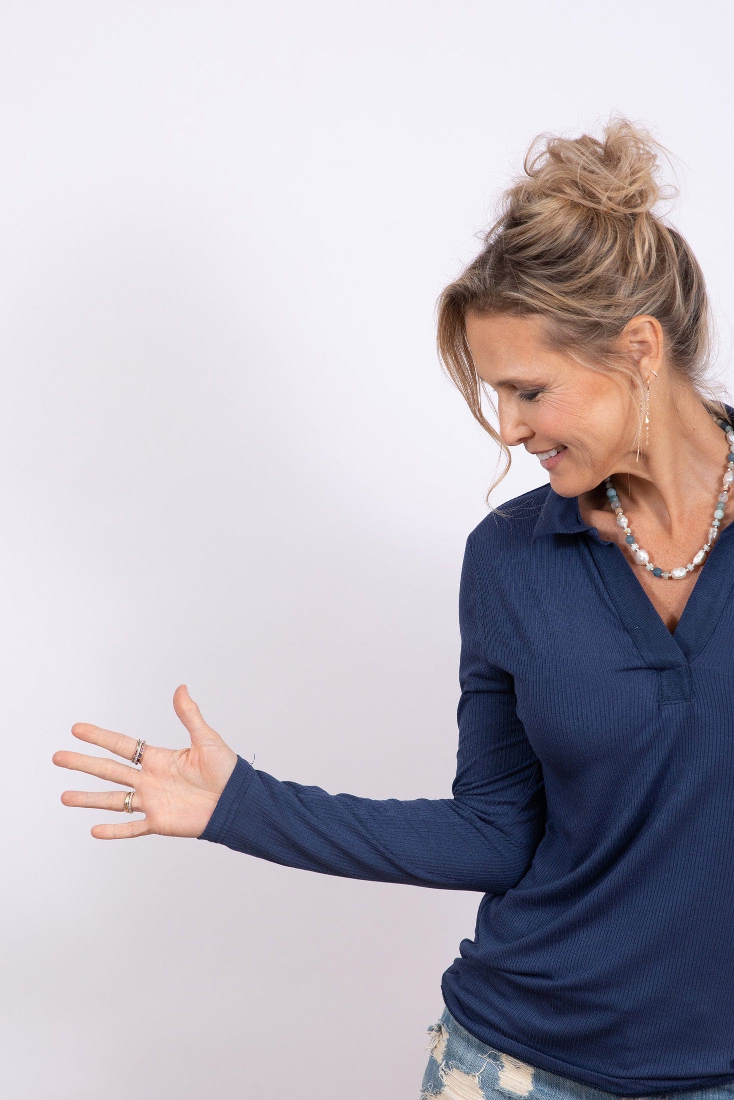 I SHIRT  חולצה כחולה image 4