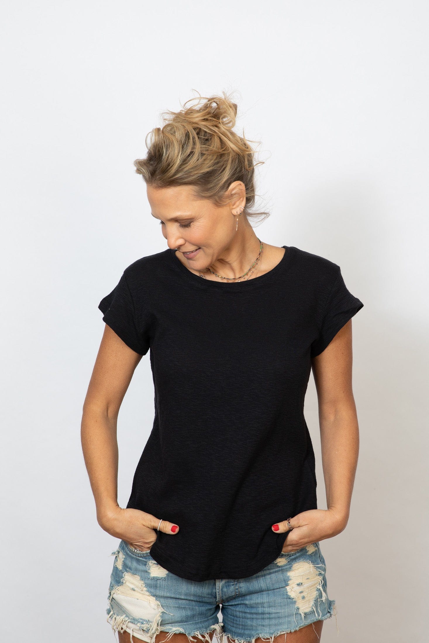 MARS  חולצה בייסיק שחורה image 1