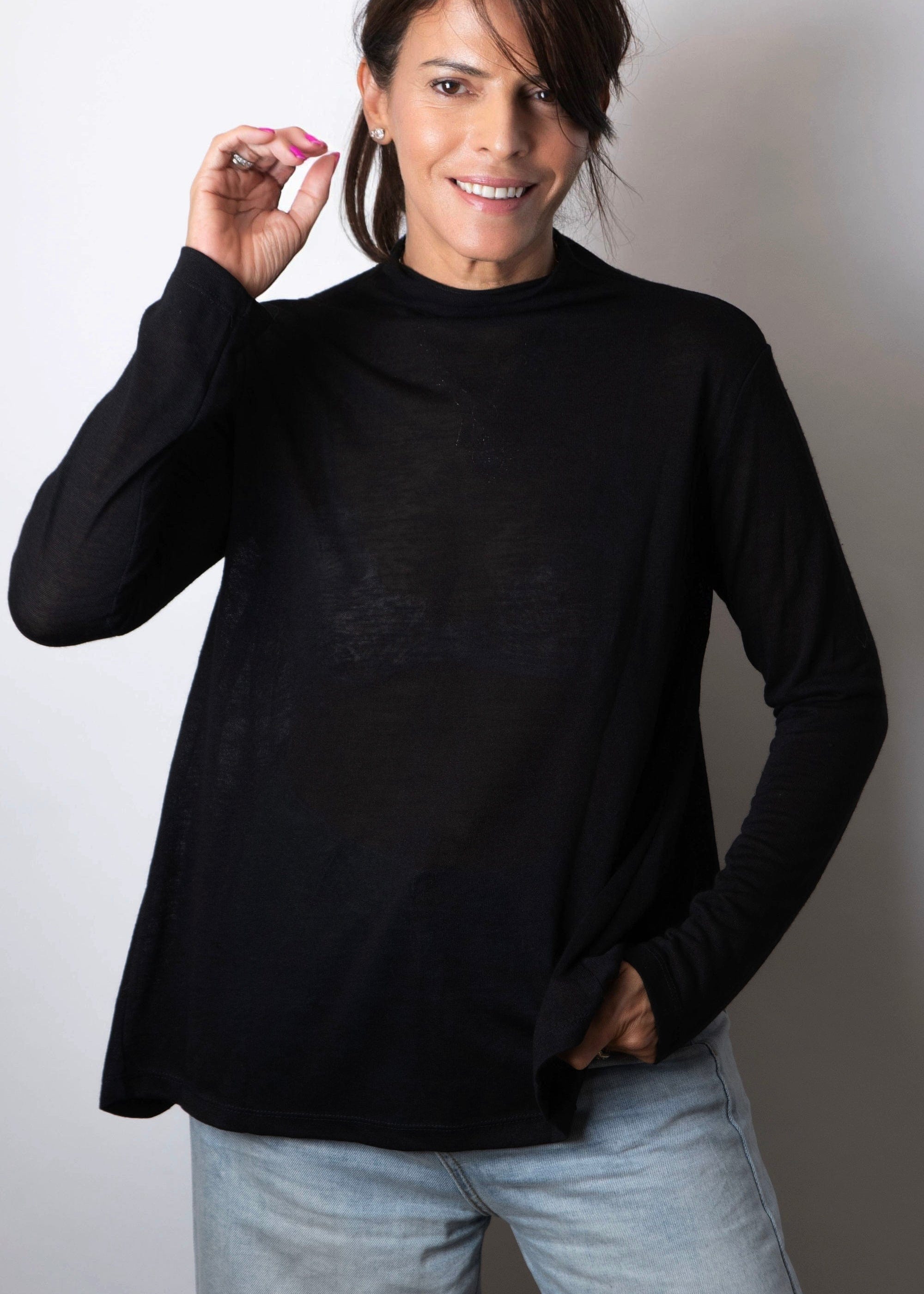 DALUMI  חולצה שחורה מיני גולף image 0