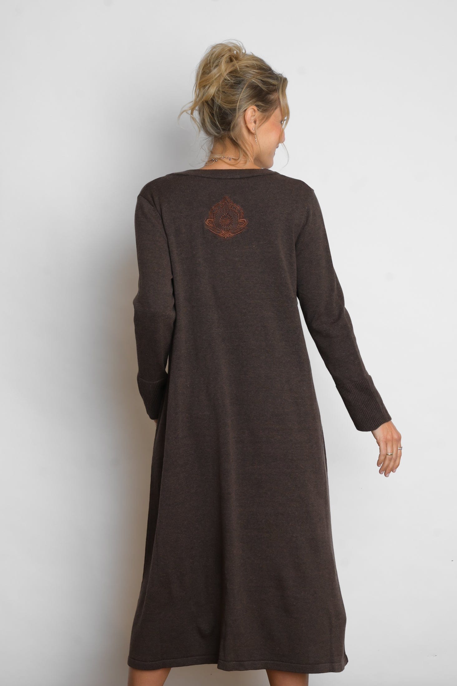 NIMOS V שמלת סריג חומה image 1