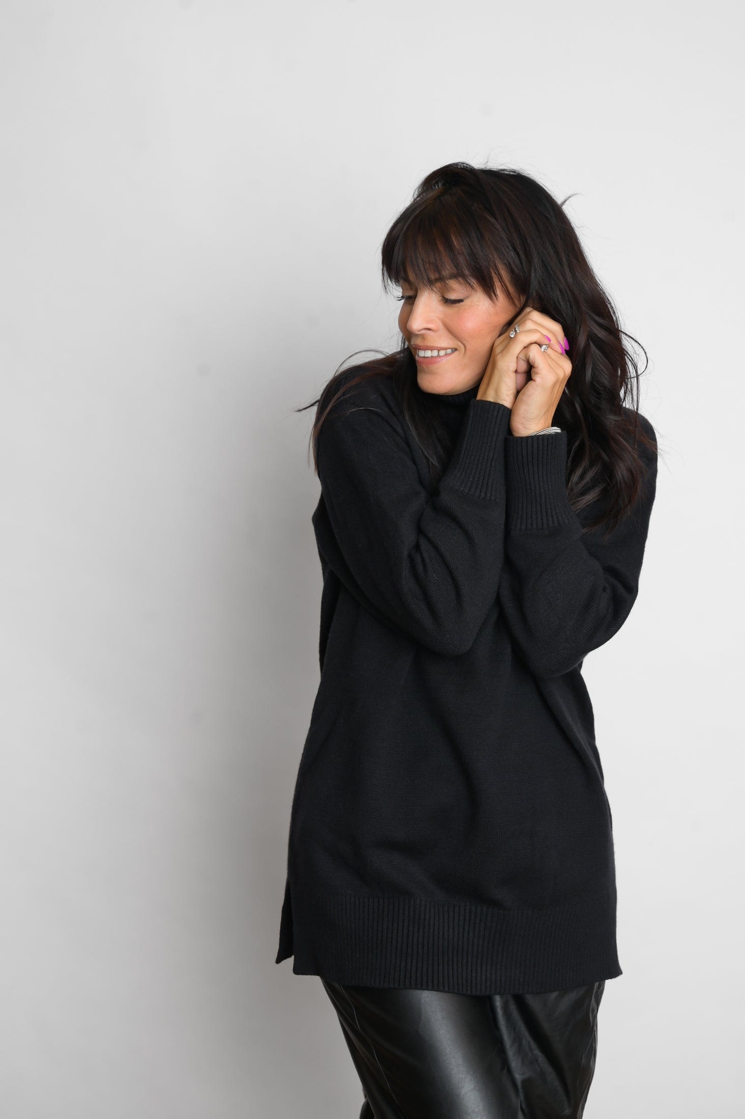 SYMI סריג גולף שחור image 3