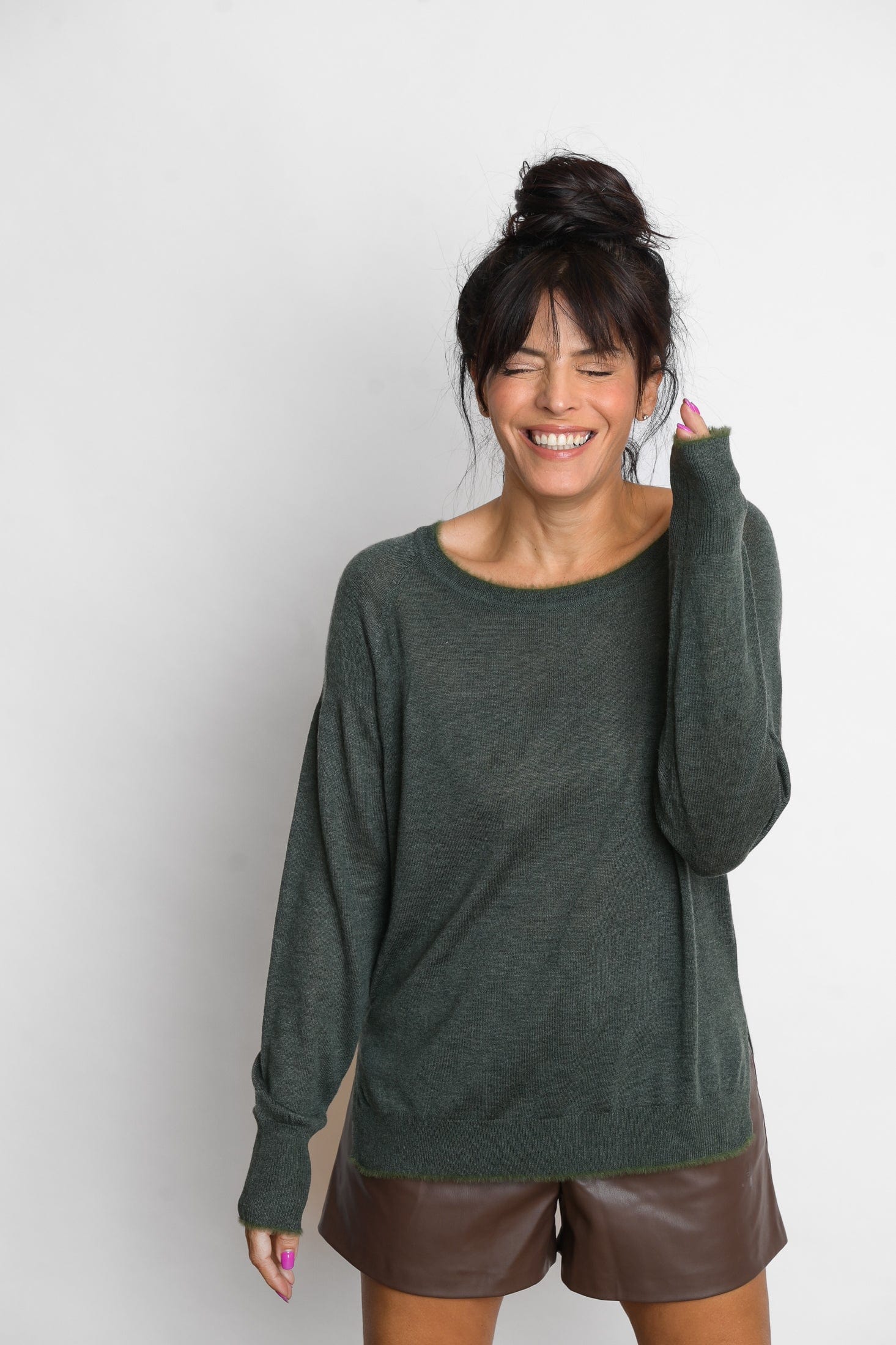 LIPSI סריג עגול ירוק image 1