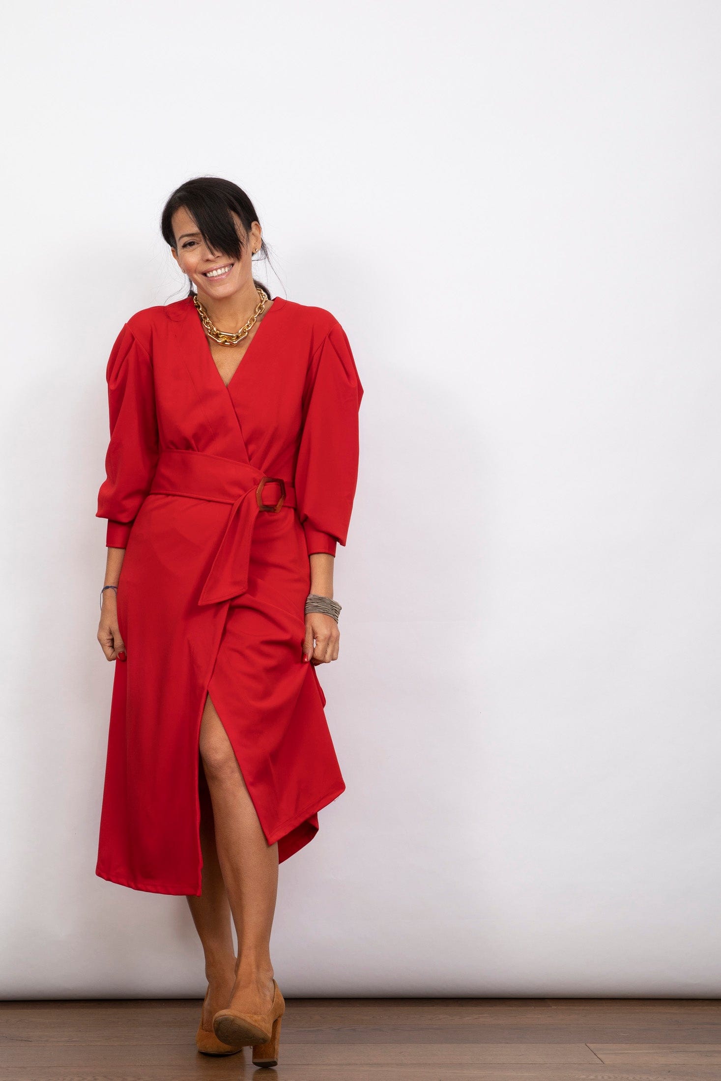 HERA שמלת מעטפת אדומה image 2