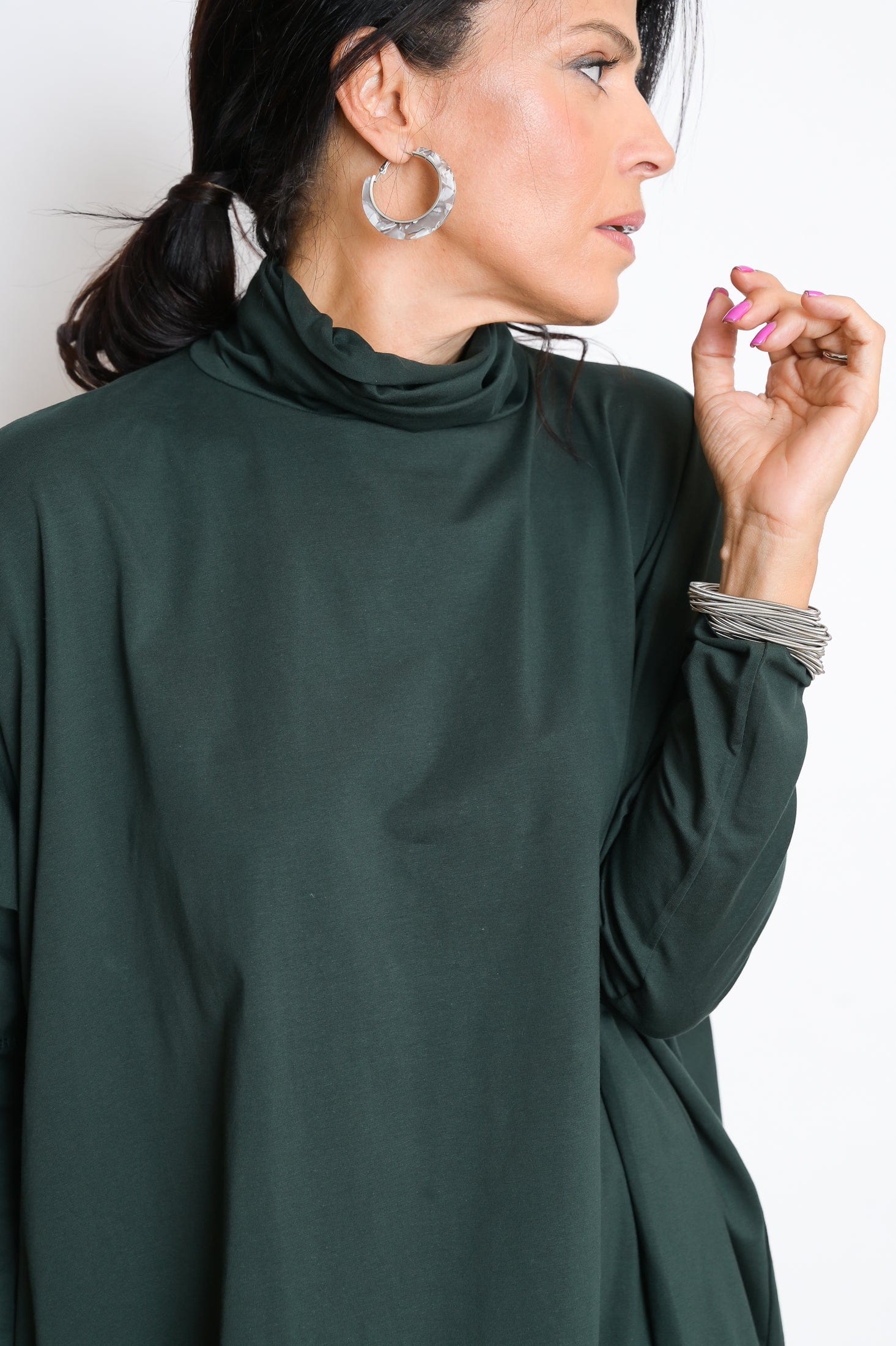 Q SHIRT גולף ירוק אוברסייז image 9