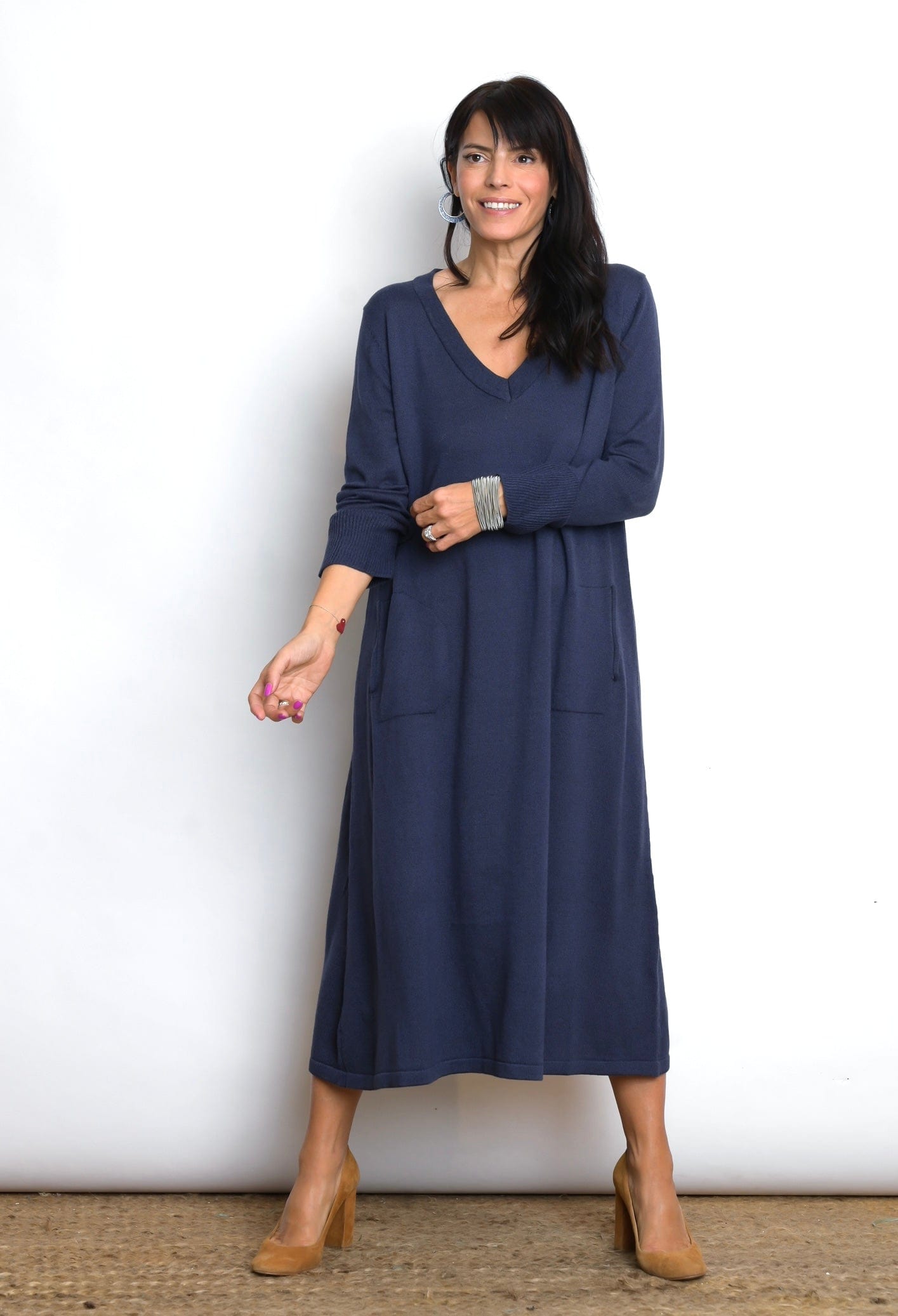 NIMOS V שמלת סריג כחולה image 7