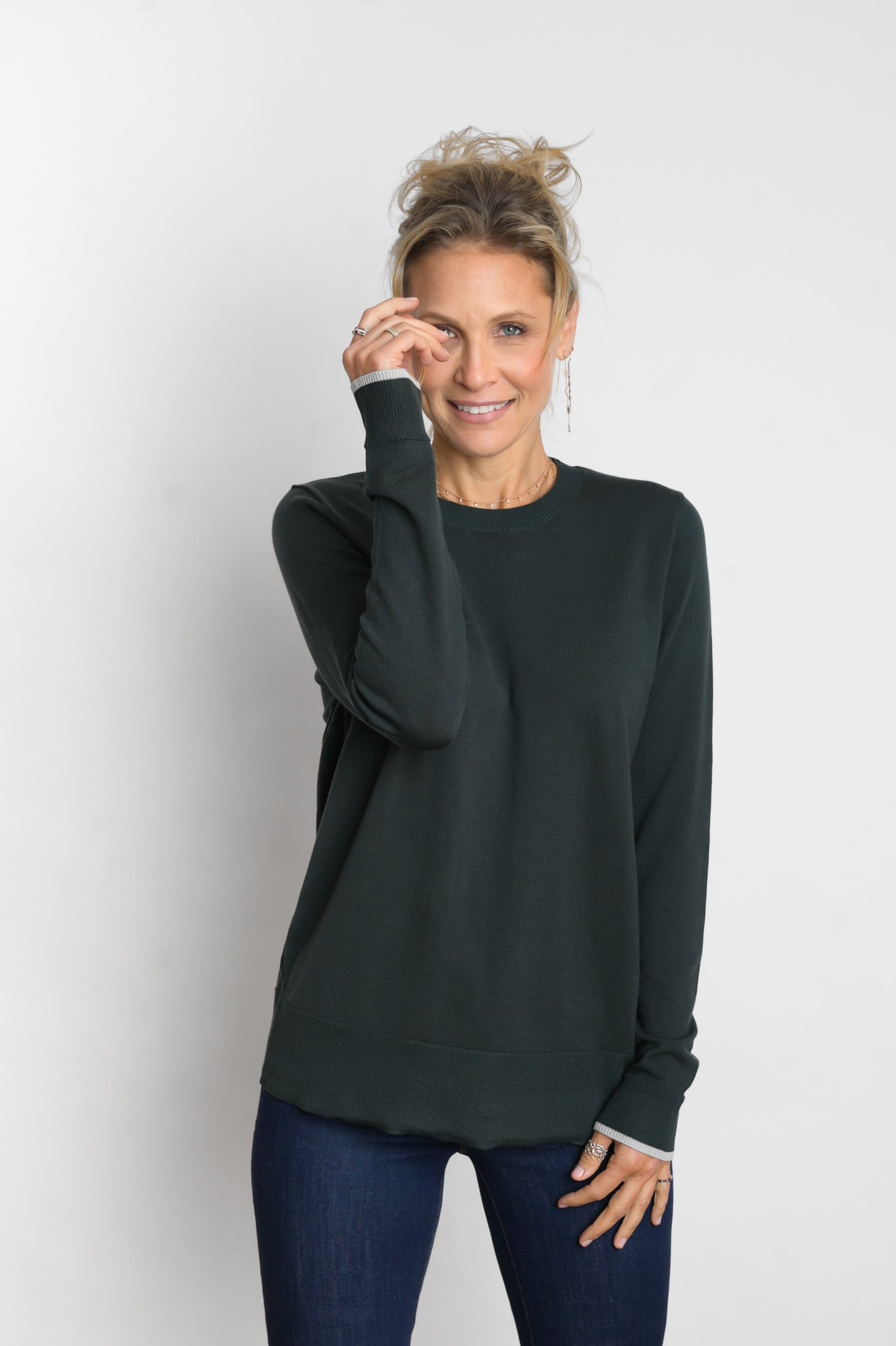 KASOSS  סריג ירוק קלאסי image 3