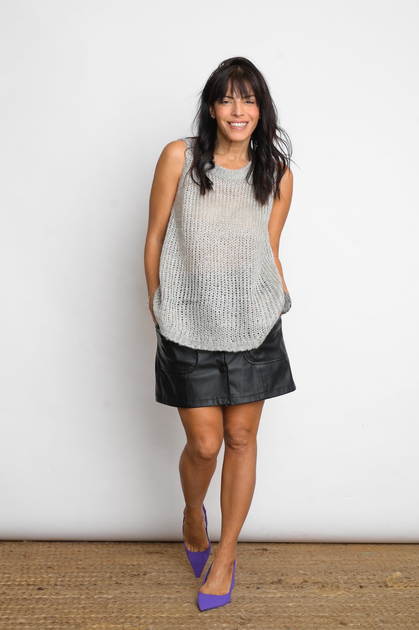 LOS  אפודה סריג אפור בהיר image 2