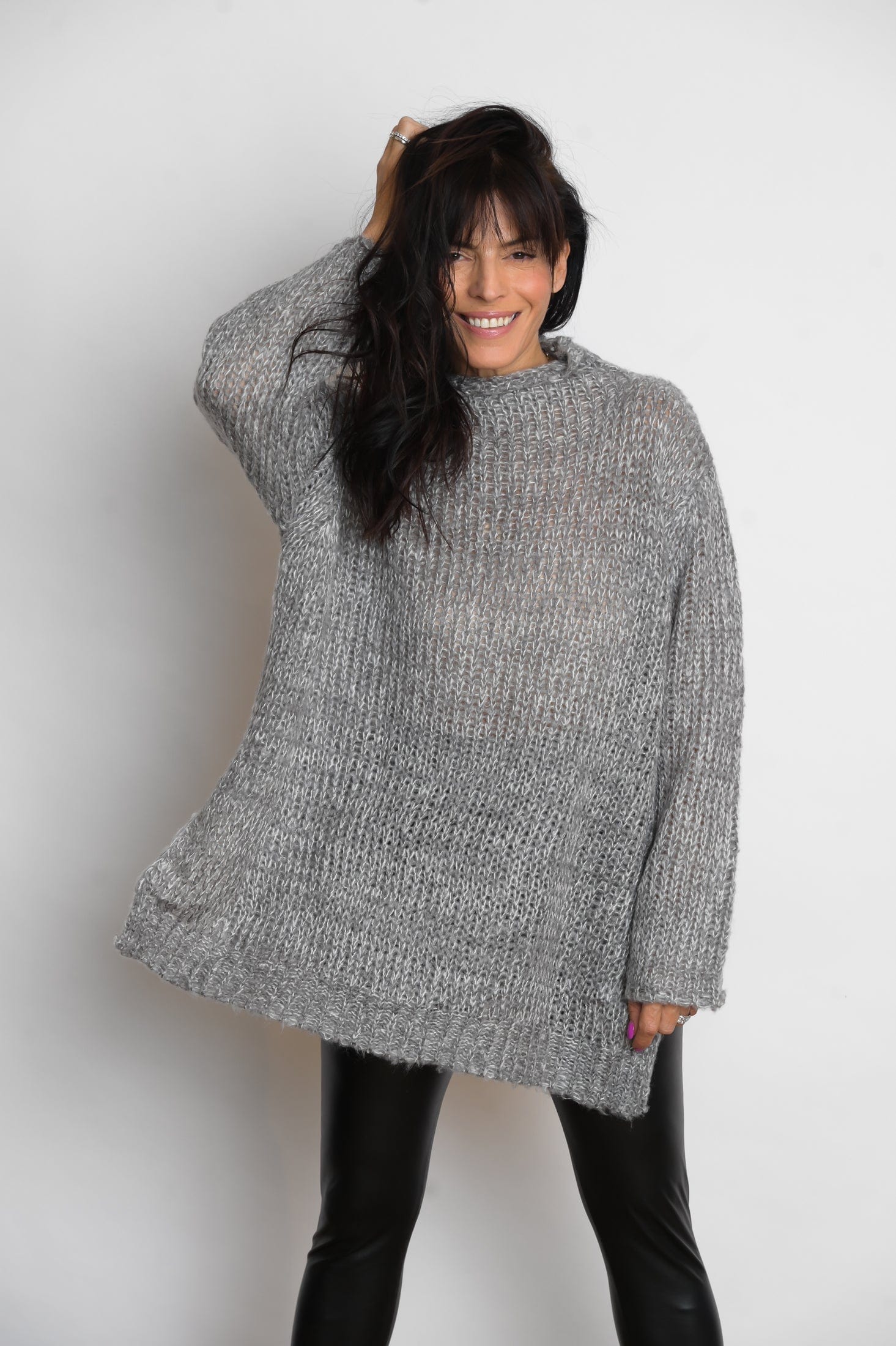 KEA  טוניקה סריג אוברסייז אפורכהה לבן image 0