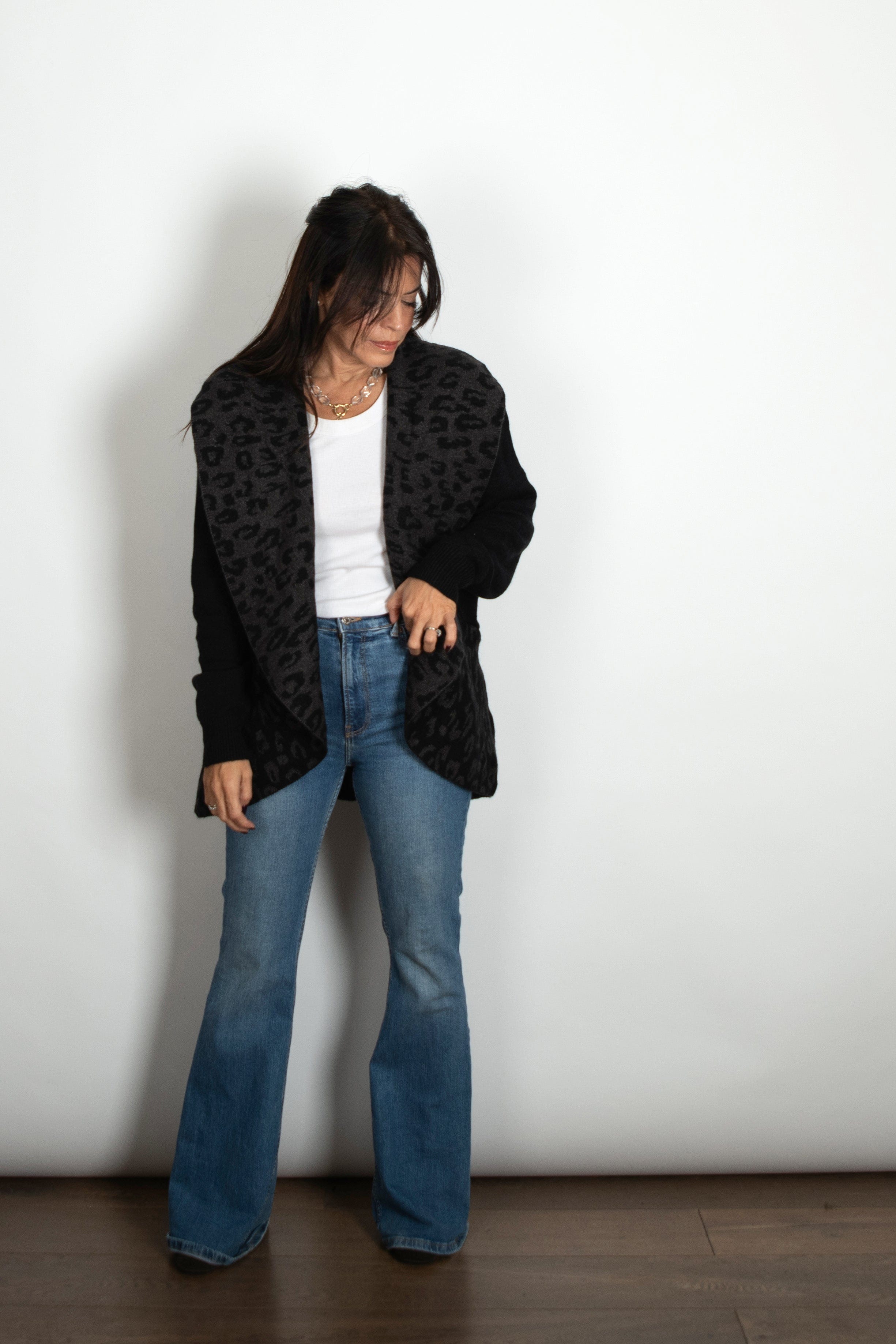 SWIFT עליונית סריג מנומרת שחורה image 5