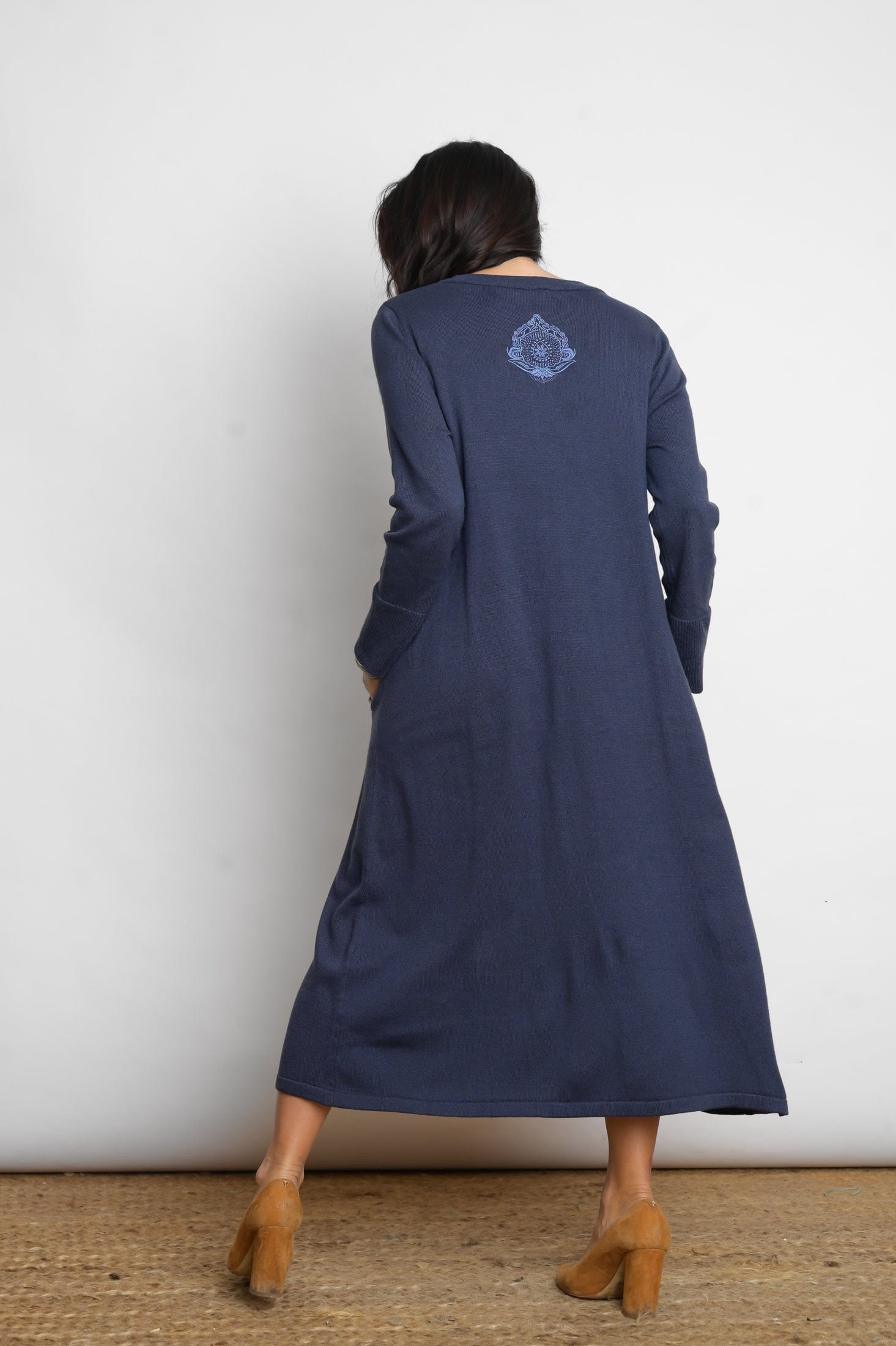 NIMOS V שמלת סריג כחולה image 6