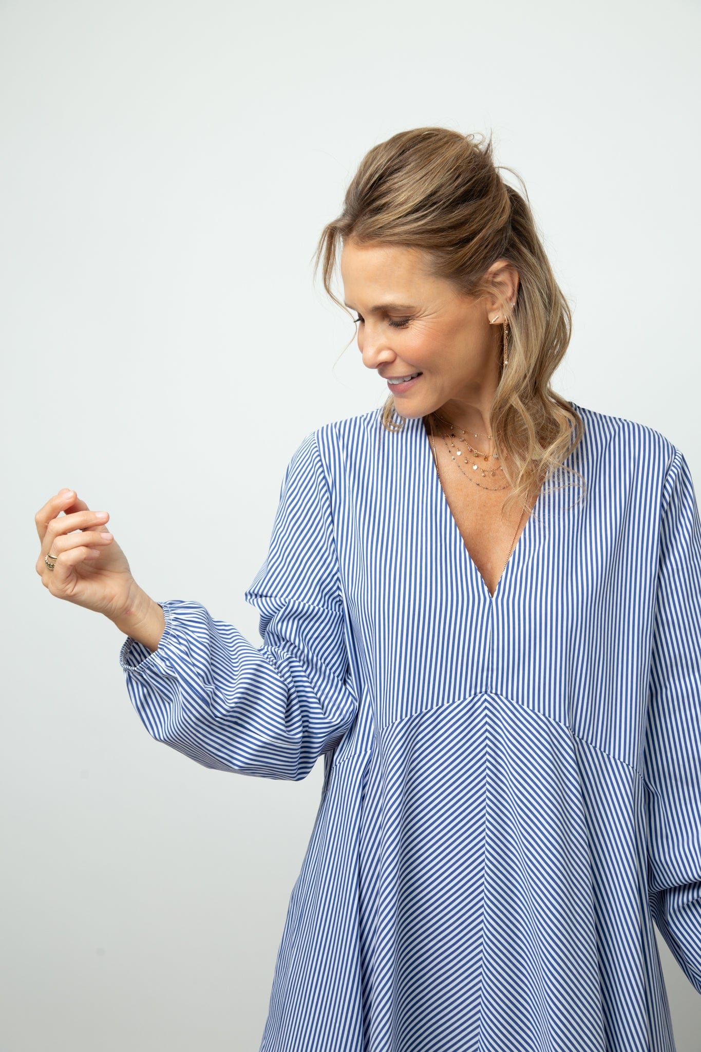 BRAY DRESS    שמלה פסים אוברסייז image 3