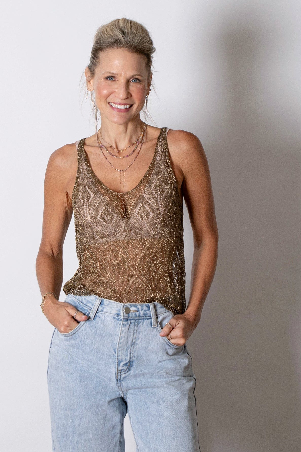 ALLICIA  גופייה מוזהבת  image 0