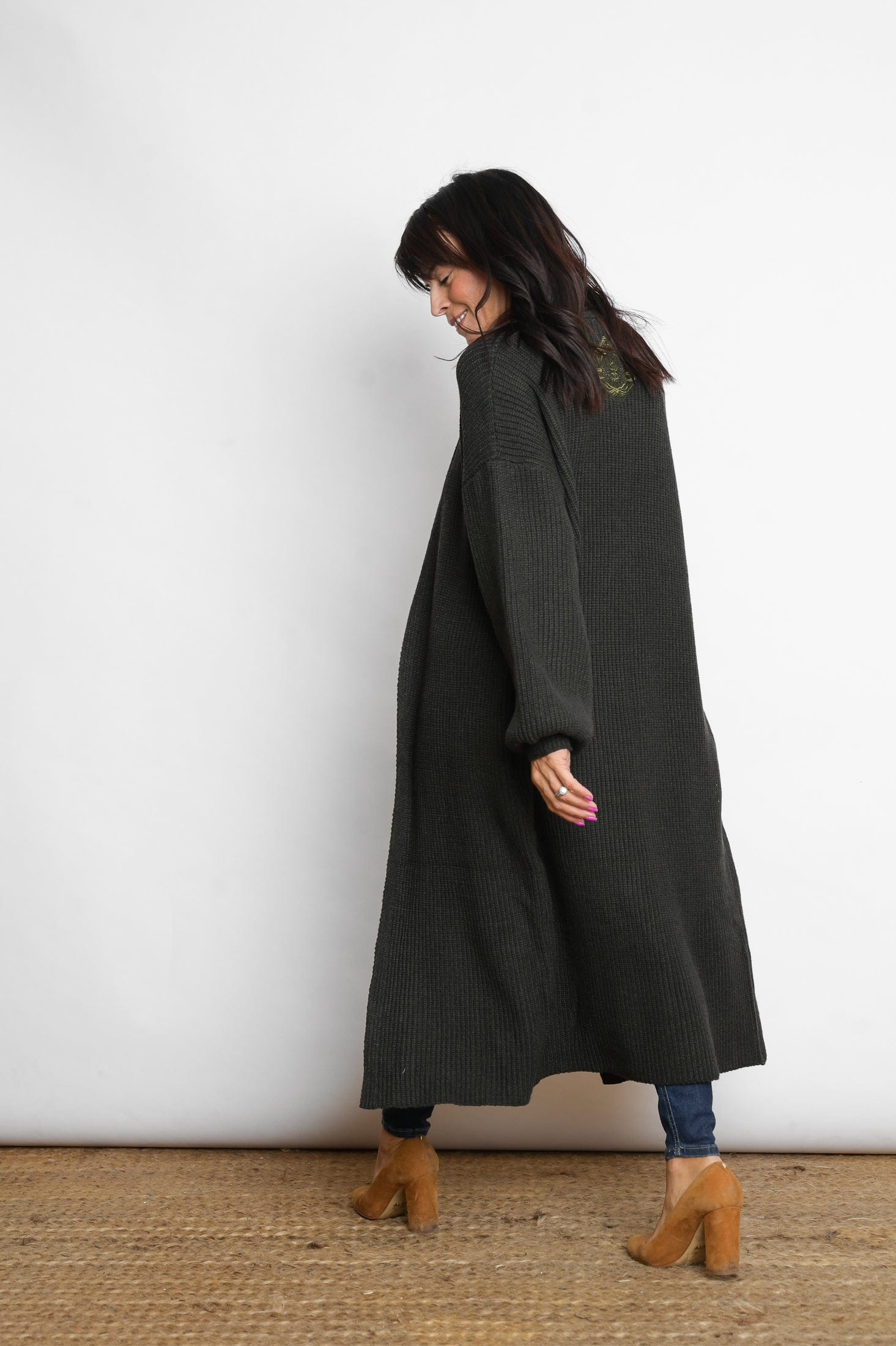 MILOS עליונית סריג זית כהה image 1