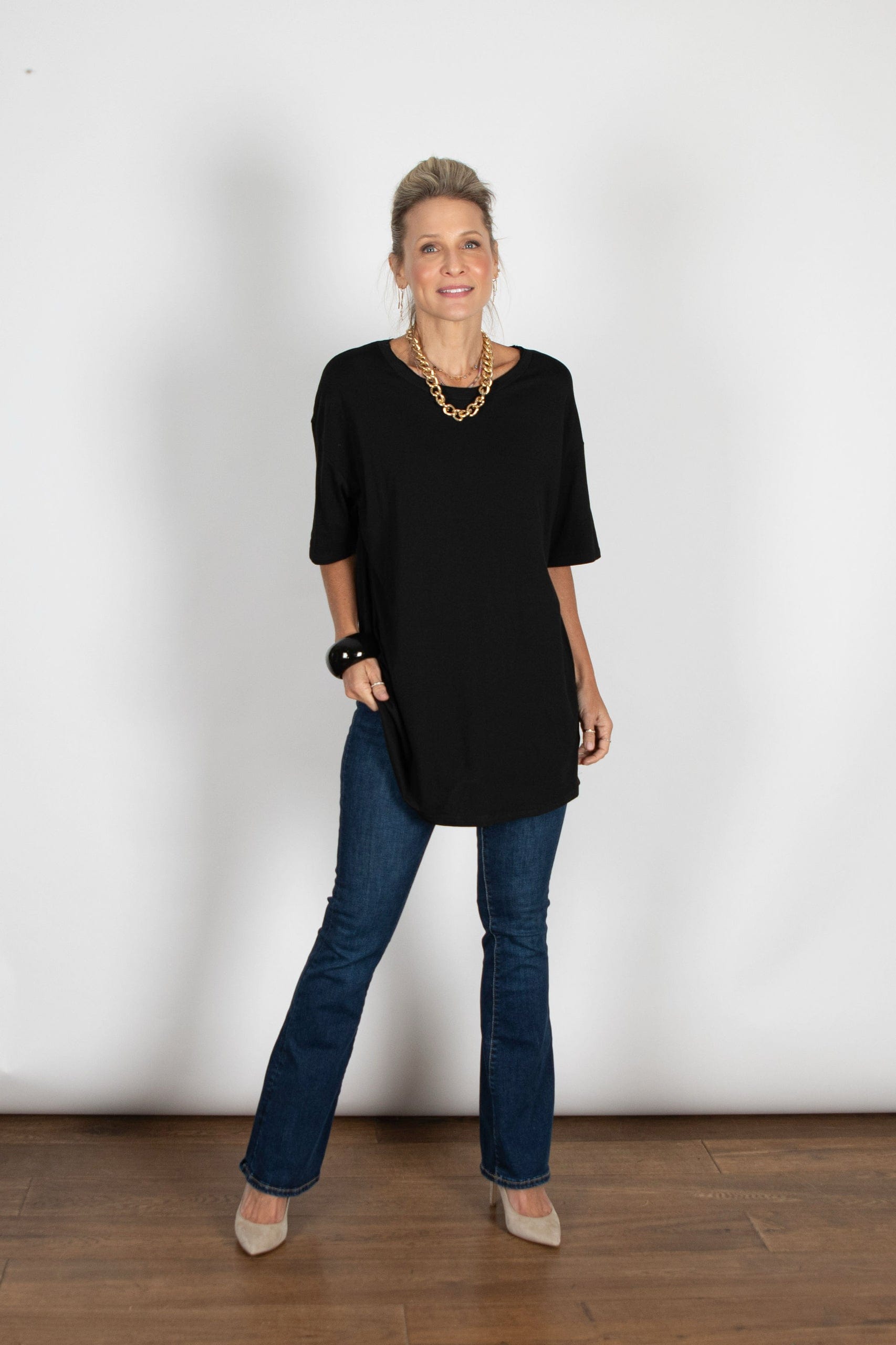 EYAL חולצה יוניסקס שחורה image 1