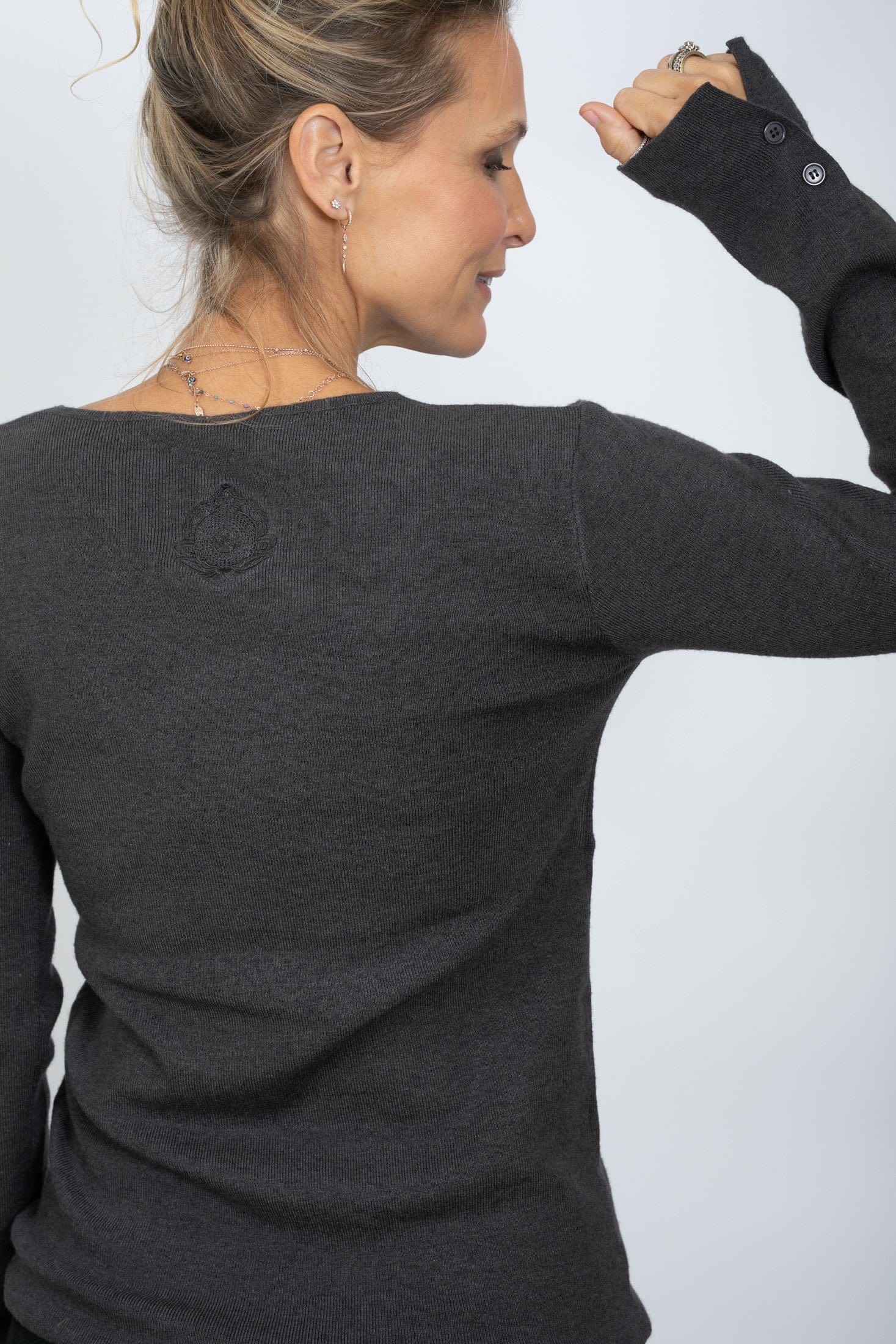 FRESSIA  סריג מעוצב אפור image 7