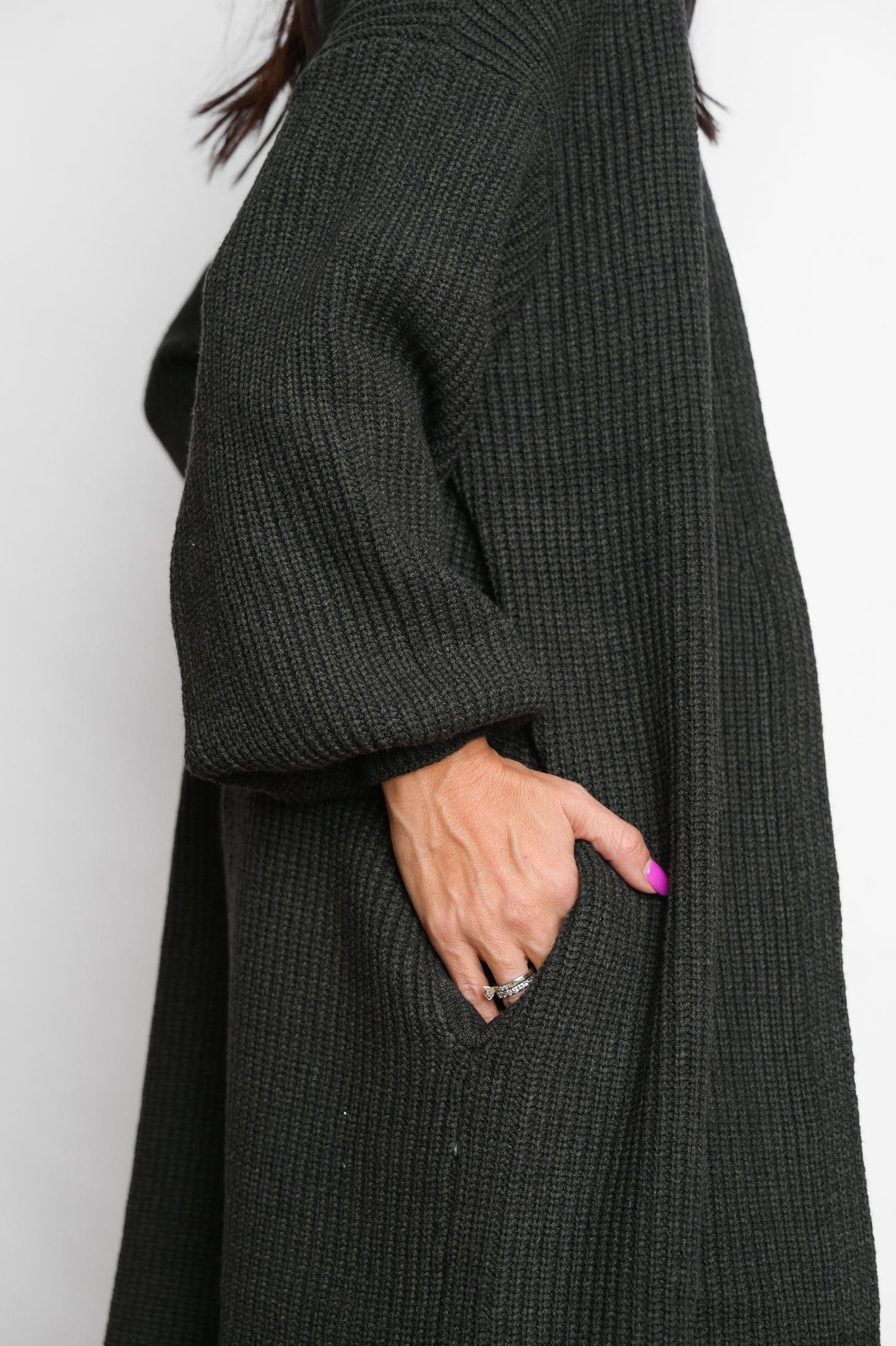 MILOS עליונית סריג זית כהה image 4