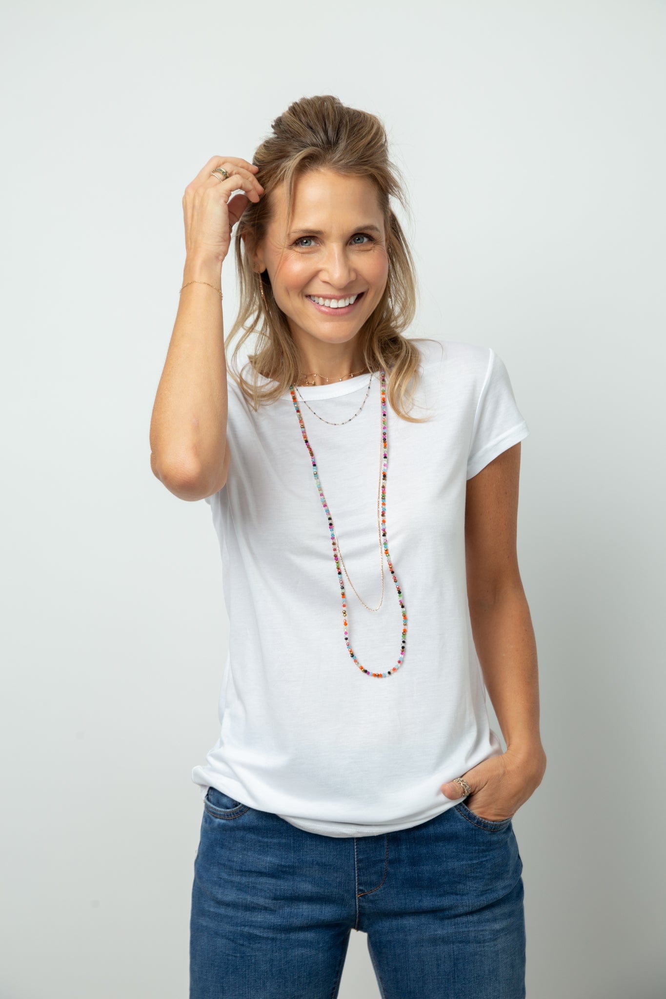 NINE חולצה בייסיק לבנה image 3