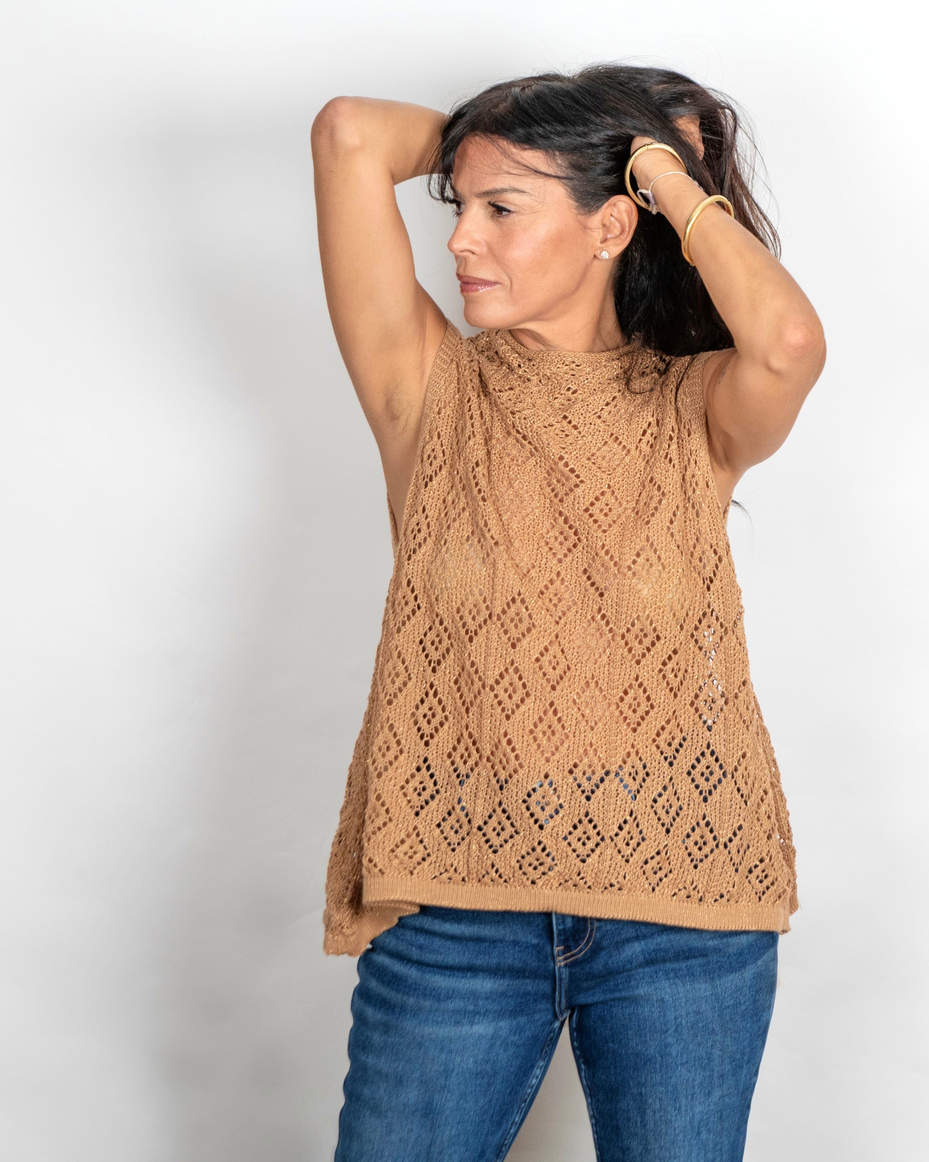 RIHANNA מיני גולף חורים קאמל image 3