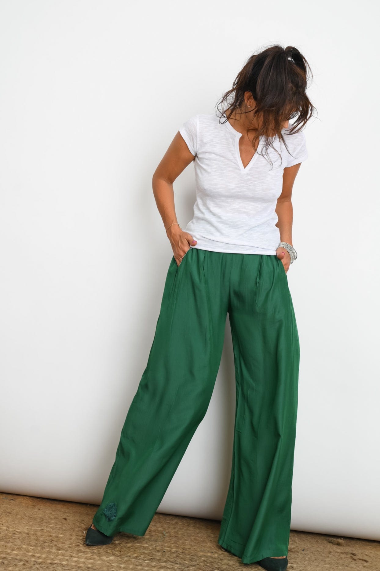 RON מכנסים בצבע ירוק image 2