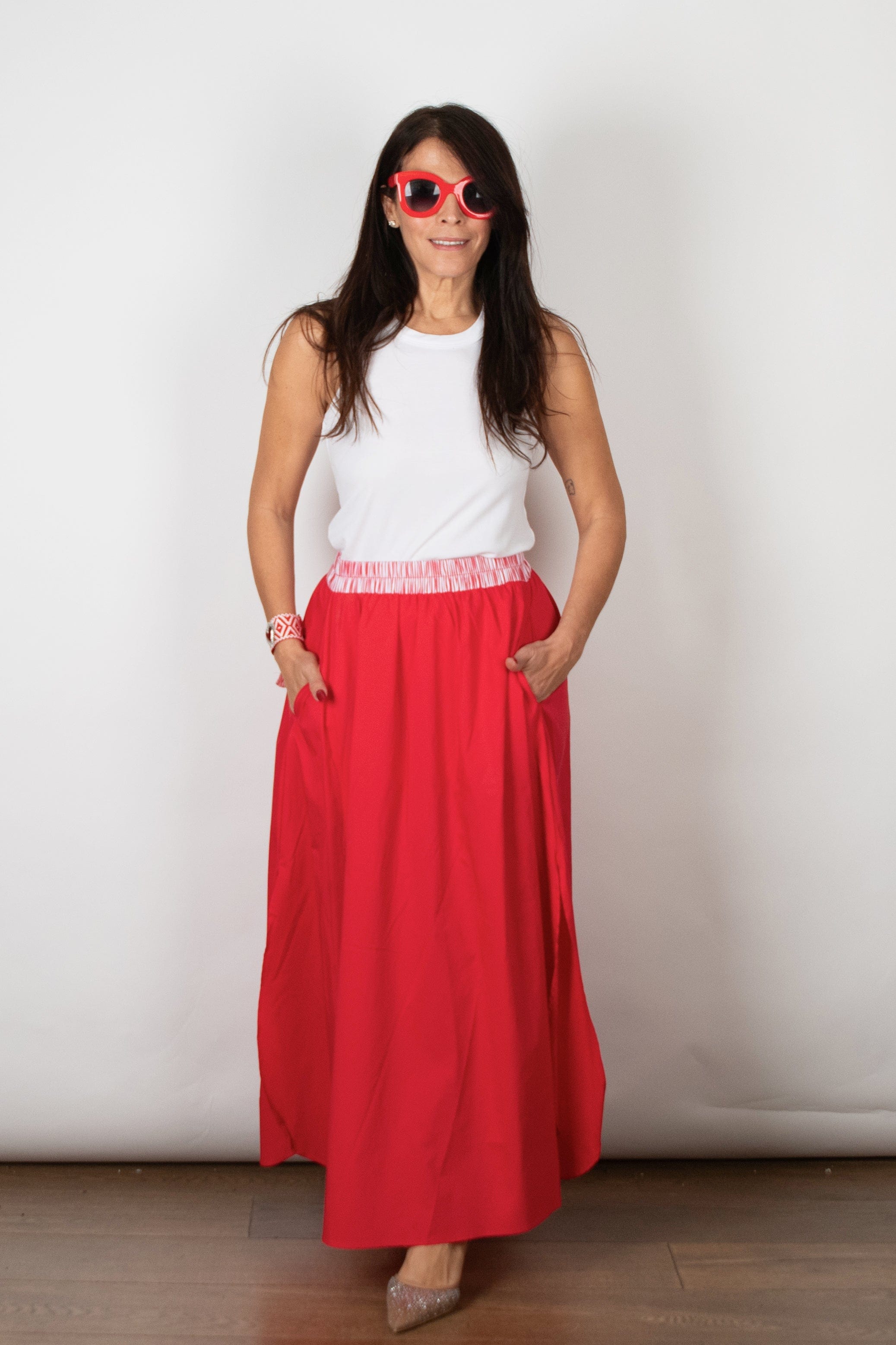 CLARSON חצאית אדומה image 3