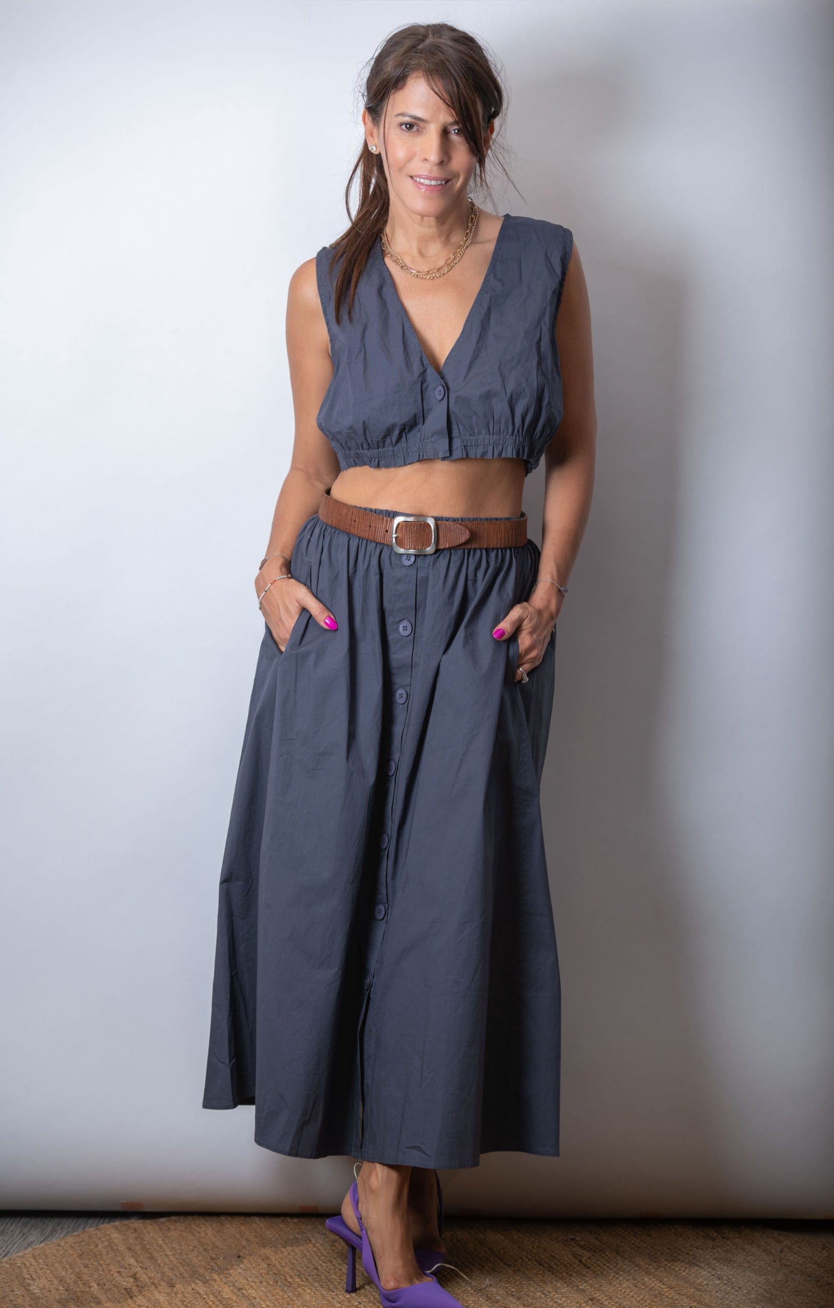 וסט קטן אפור סגול image 2