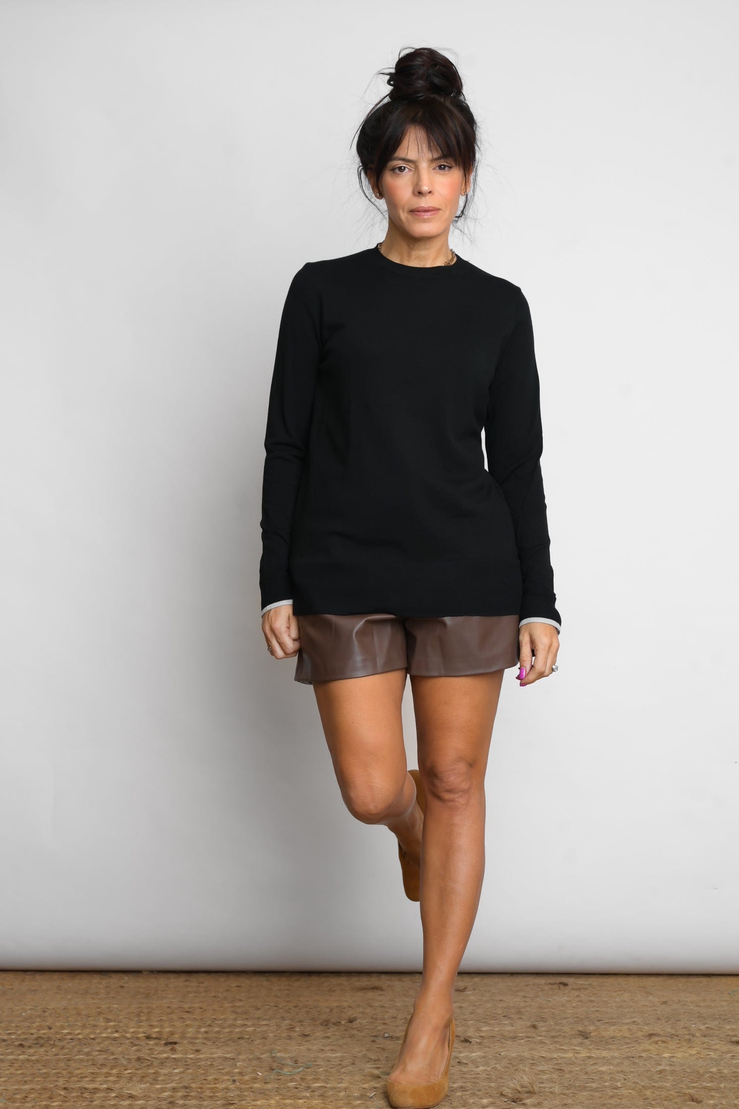 KASOSS  סריג שחור קלאסי image 8