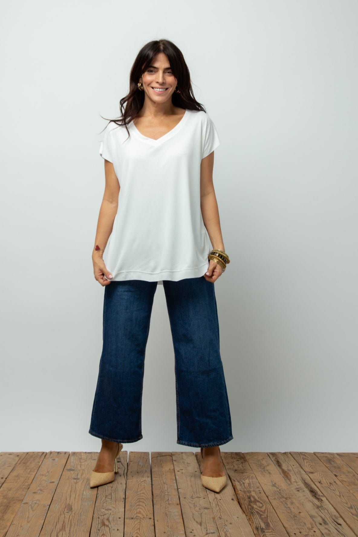 DALLY V חולצה לבנה image 9