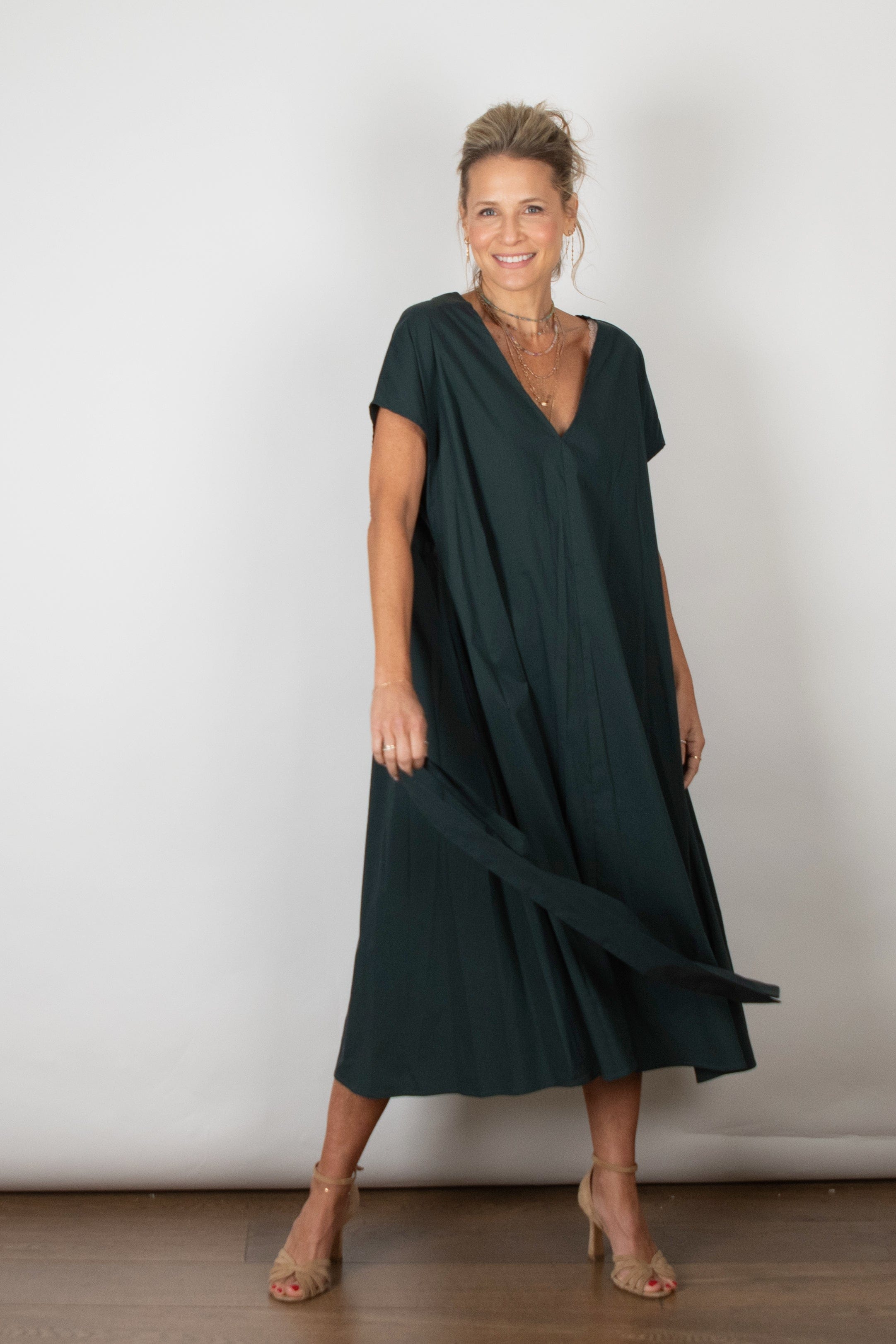 WINEHOUSE  שמלה אוברסייז ירוקה image 5