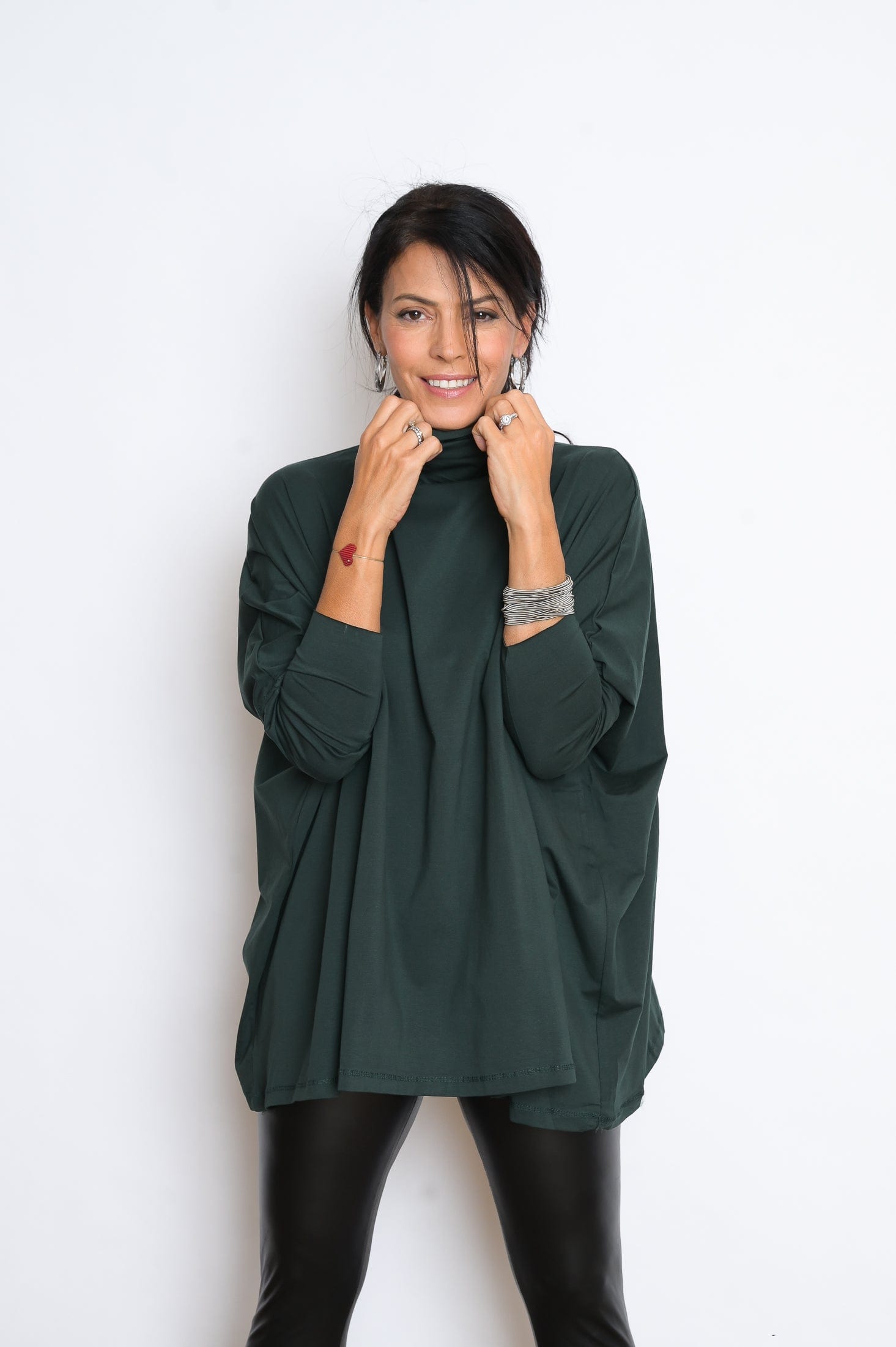 Q SHIRT גולף ירוק אוברסייז image 3