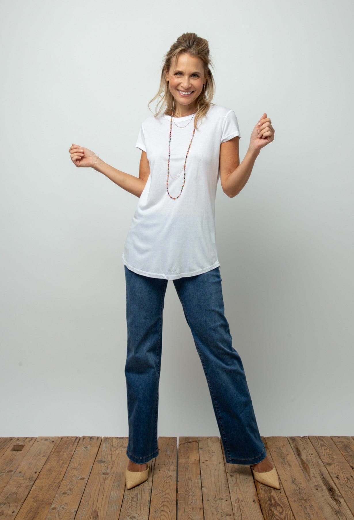 NINE חולצה בייסיק לבנה image 0