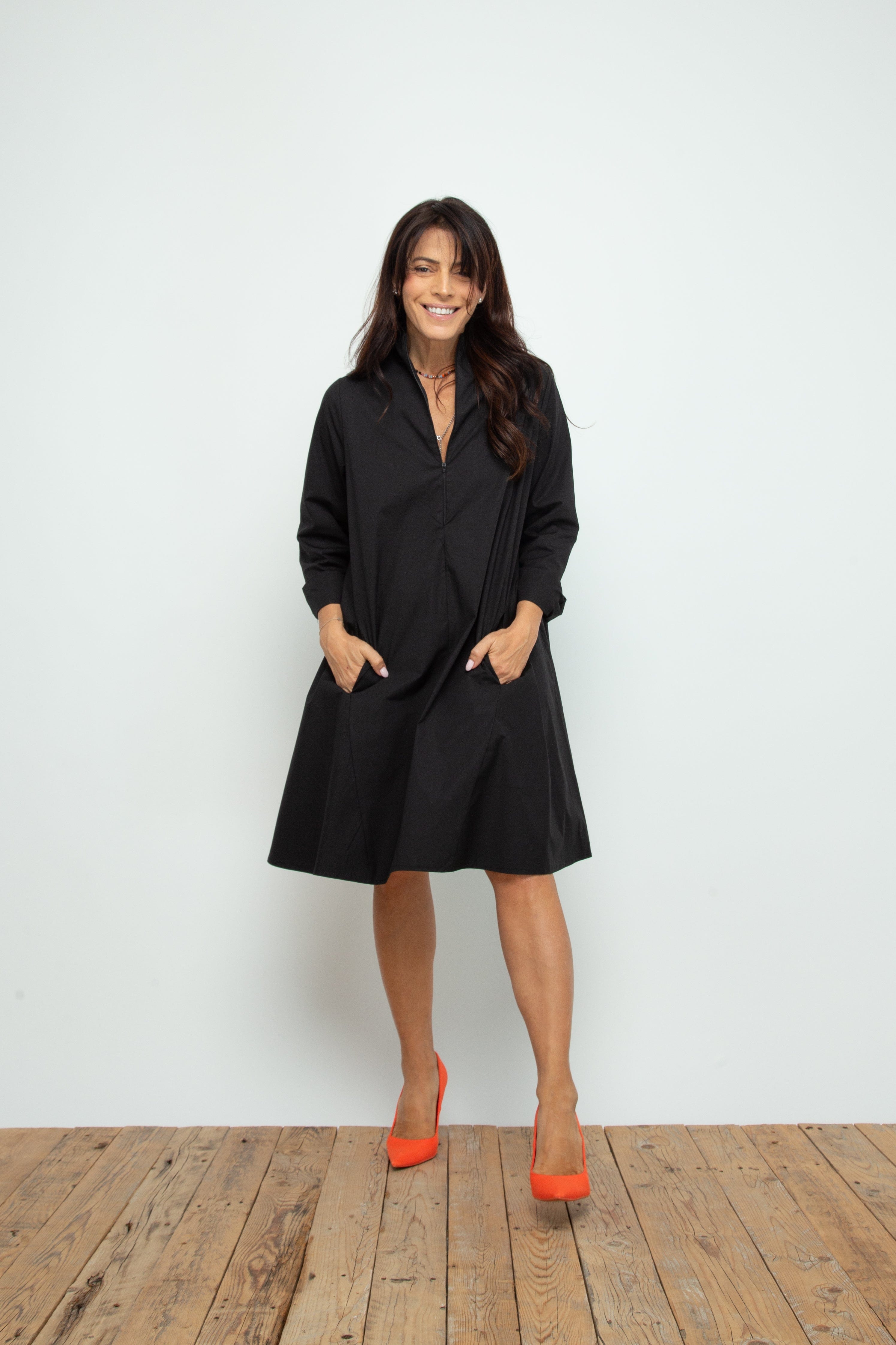 TWO שמלה שחורה שרוול ארוך image 4