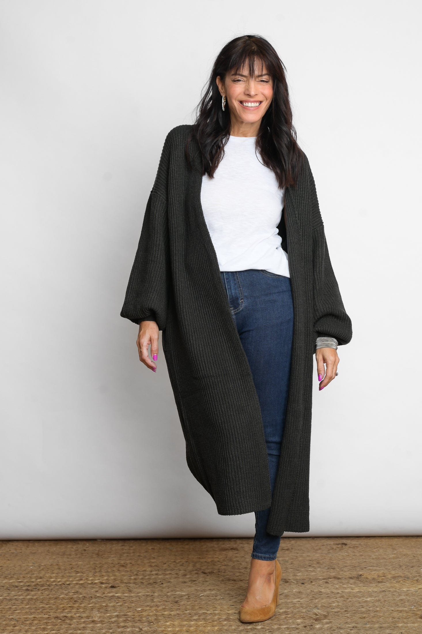 MILOS עליונית סריג זית כהה image 0