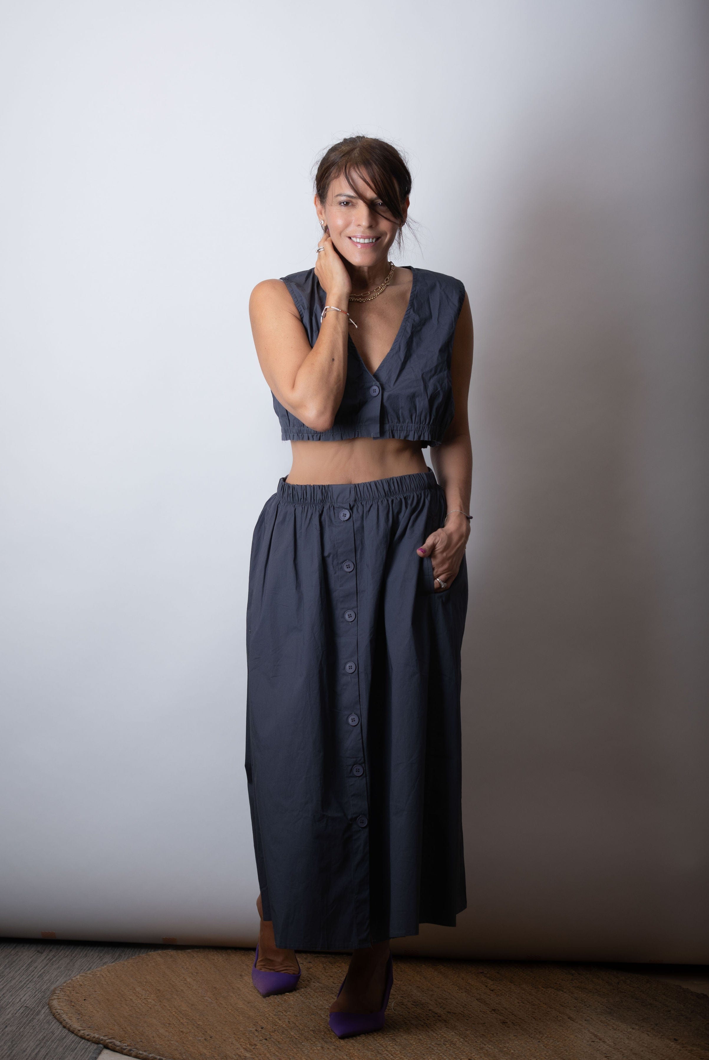 וסט קטן אפור סגול image 1