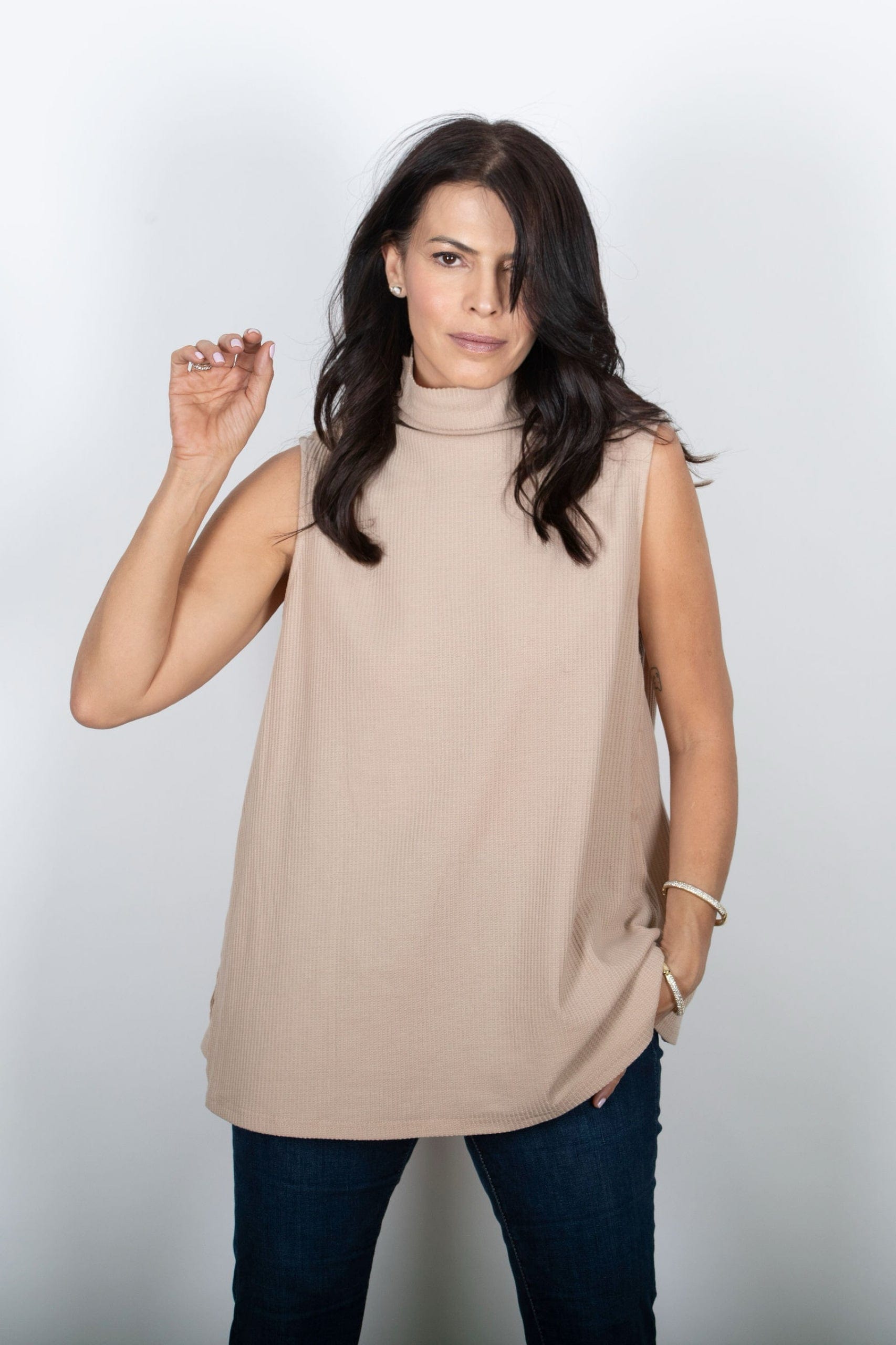 NOAM גופיית מיני גולף קאמל וופל image 3