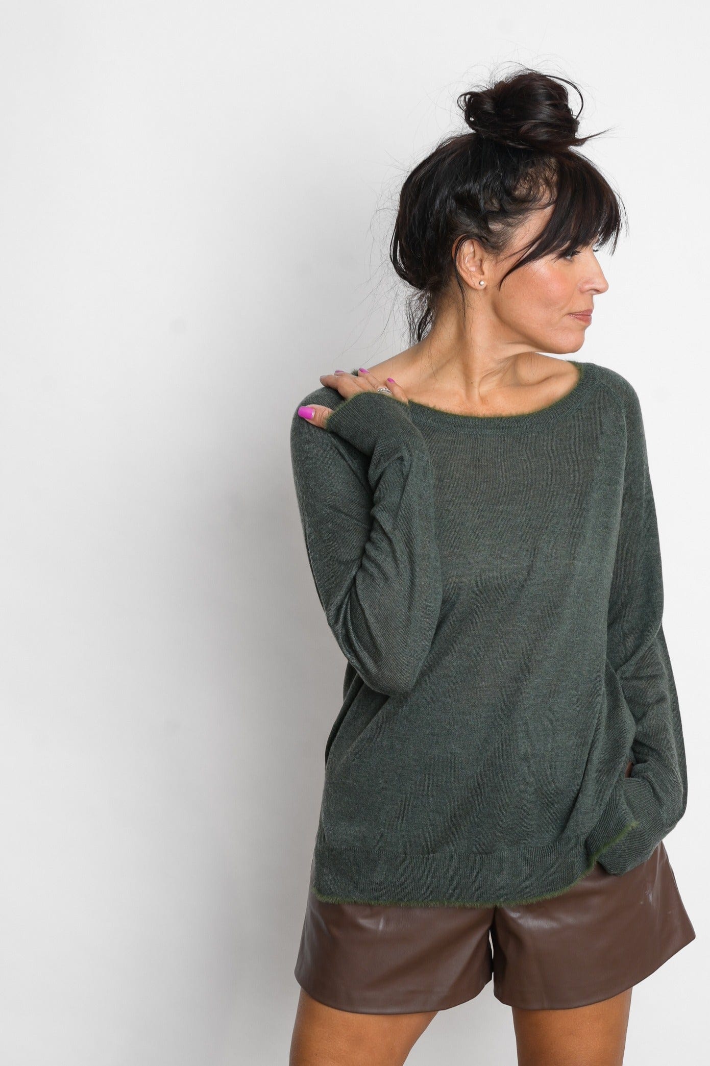 LIPSI סריג עגול ירוק image 0