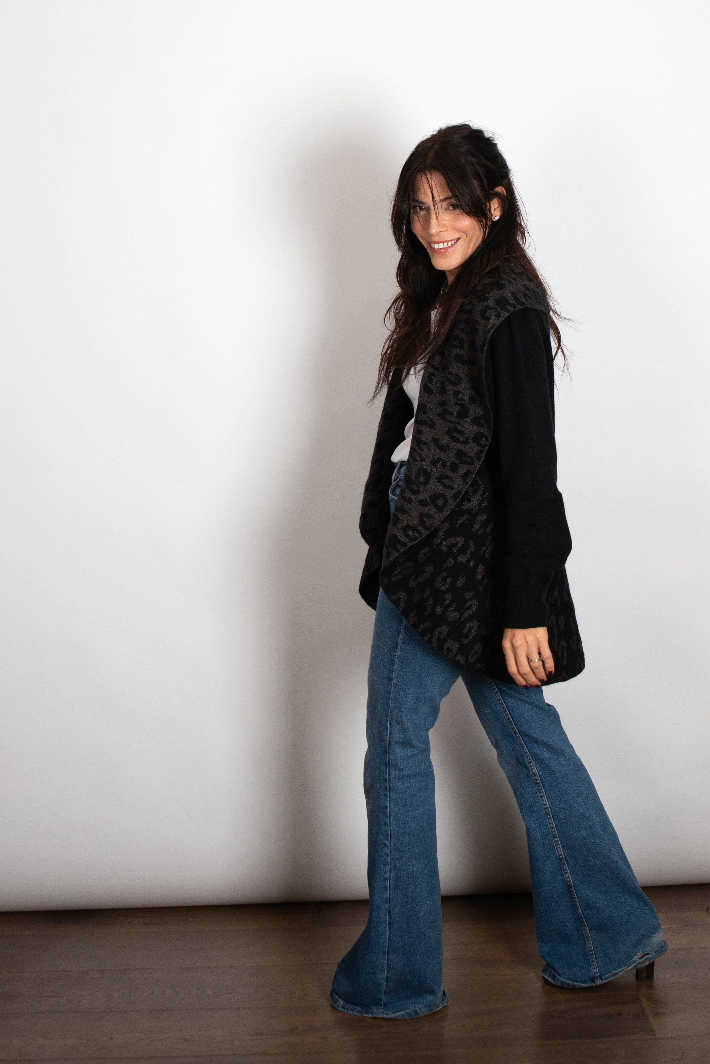 SWIFT עליונית סריג מנומרת שחורה image 6