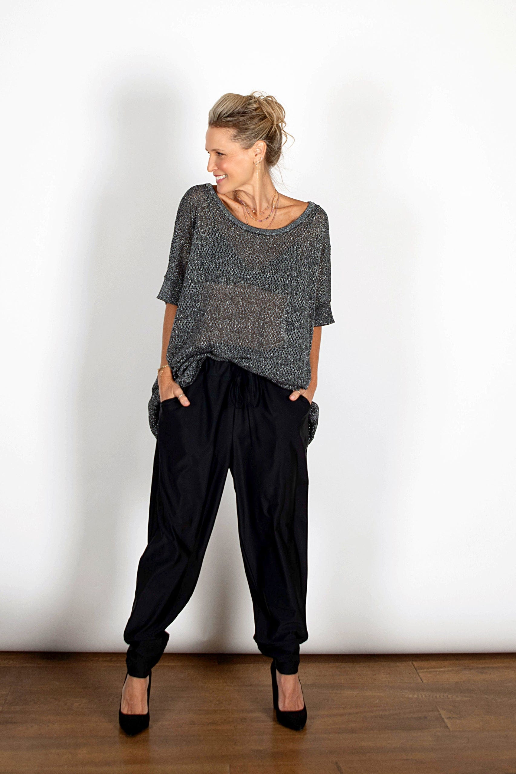 אוברסייז חורים שחור כסוף ODED  image 4