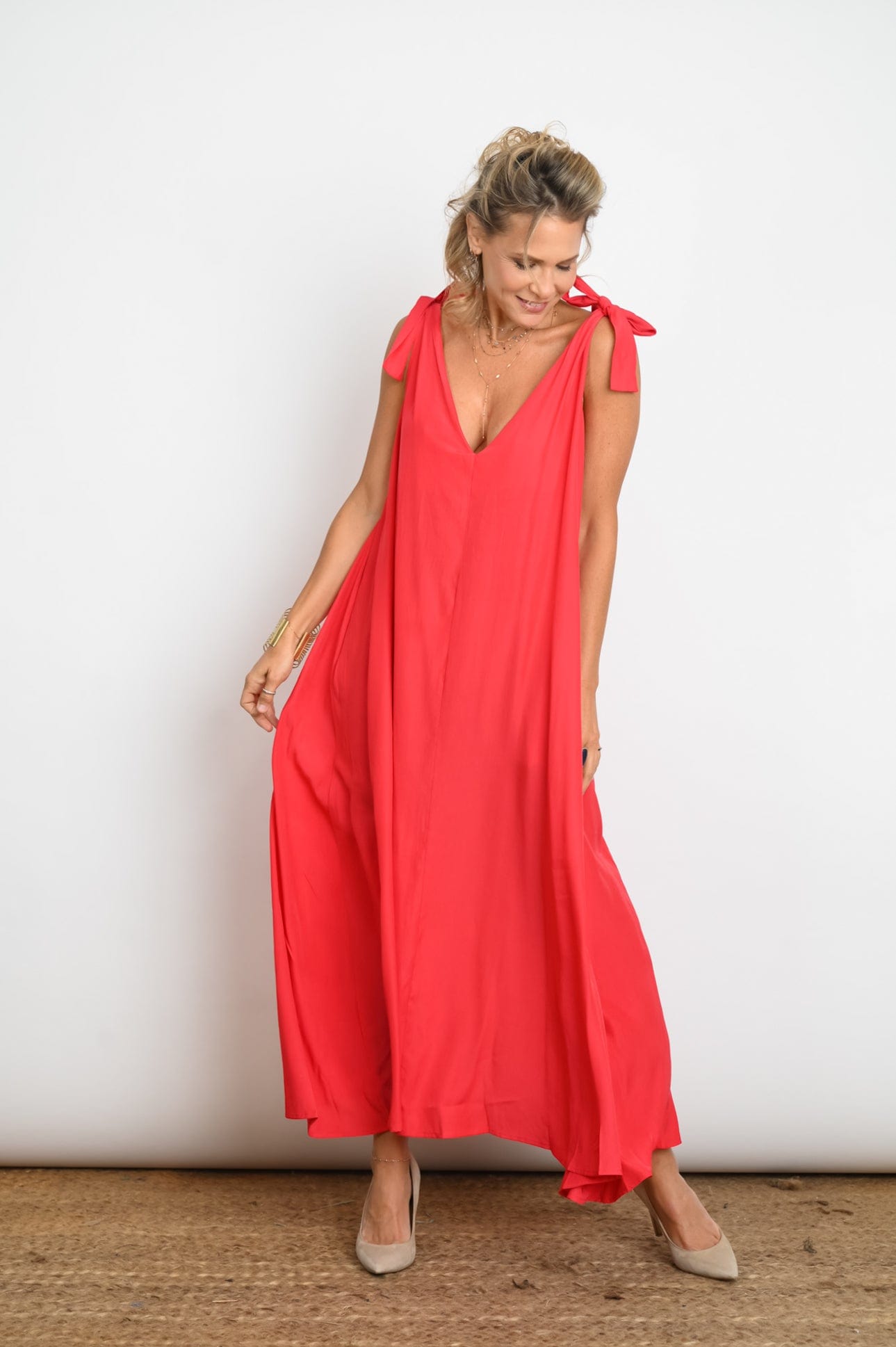 FLY  שמלה כתפיות קשירה image 4