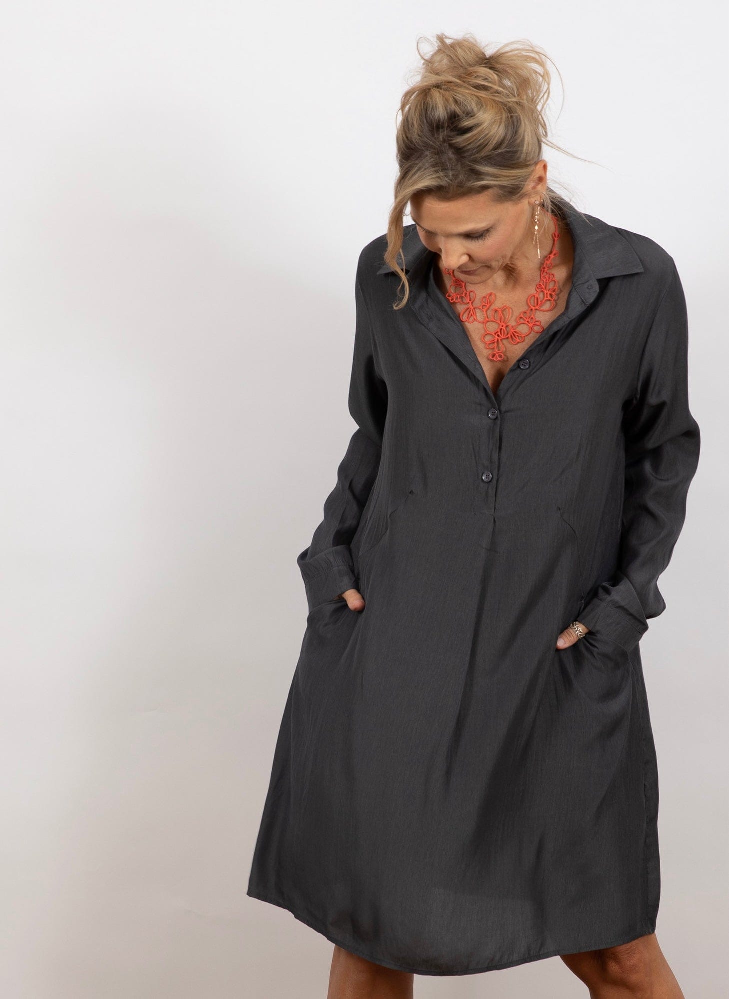 FRITZI שמלה מיני אפורה image 0