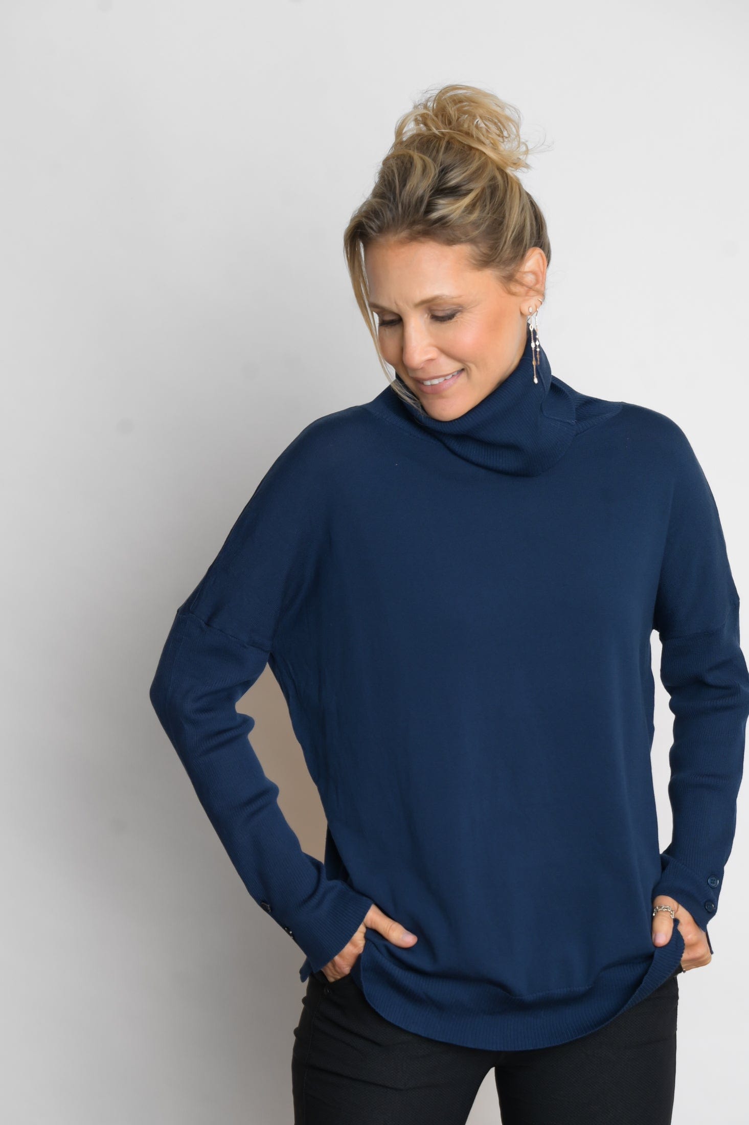 ALIMIA  סריג גולף כחול image 7