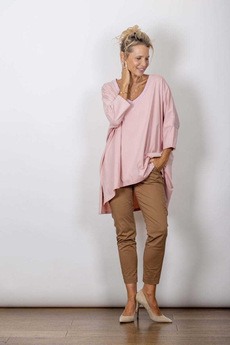 SHIN V חולצה ורודה אוברסייז