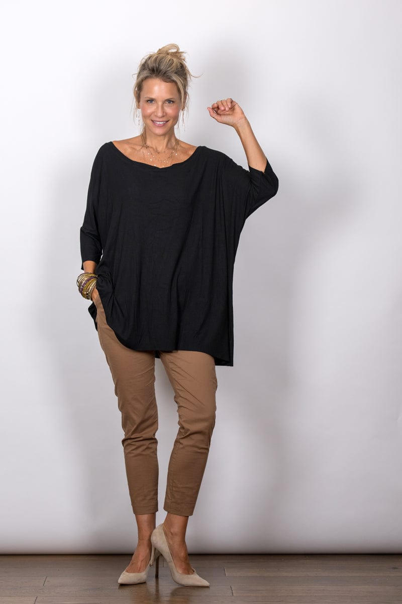 TOKYO חולצת אוברסייז שחורה